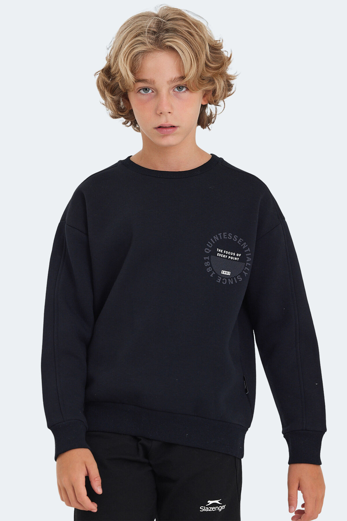 Slazenger LONE Unisex Çocuk  Lacivert Sweatshırt