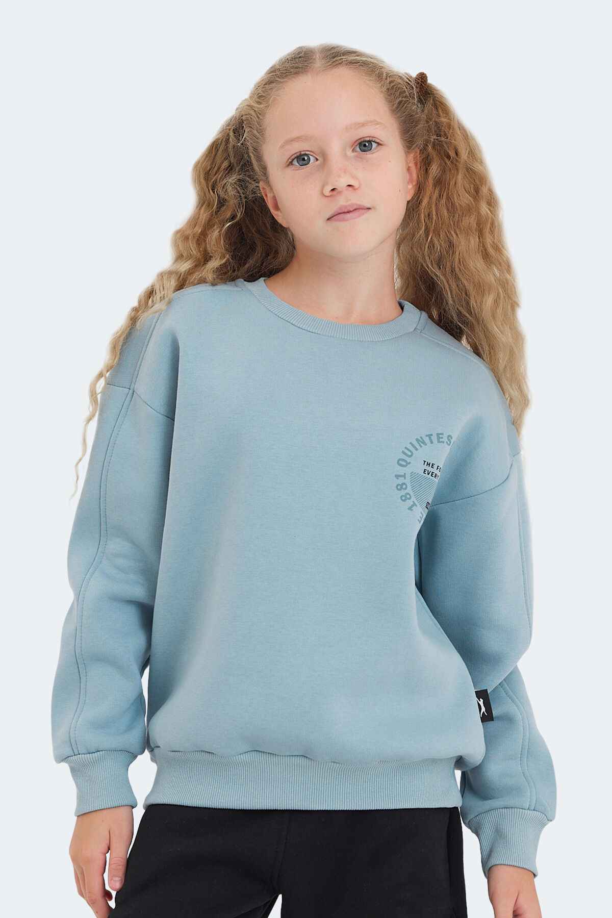 Slazenger LONE Unisex Çocuk  Mavi Sweatshırt