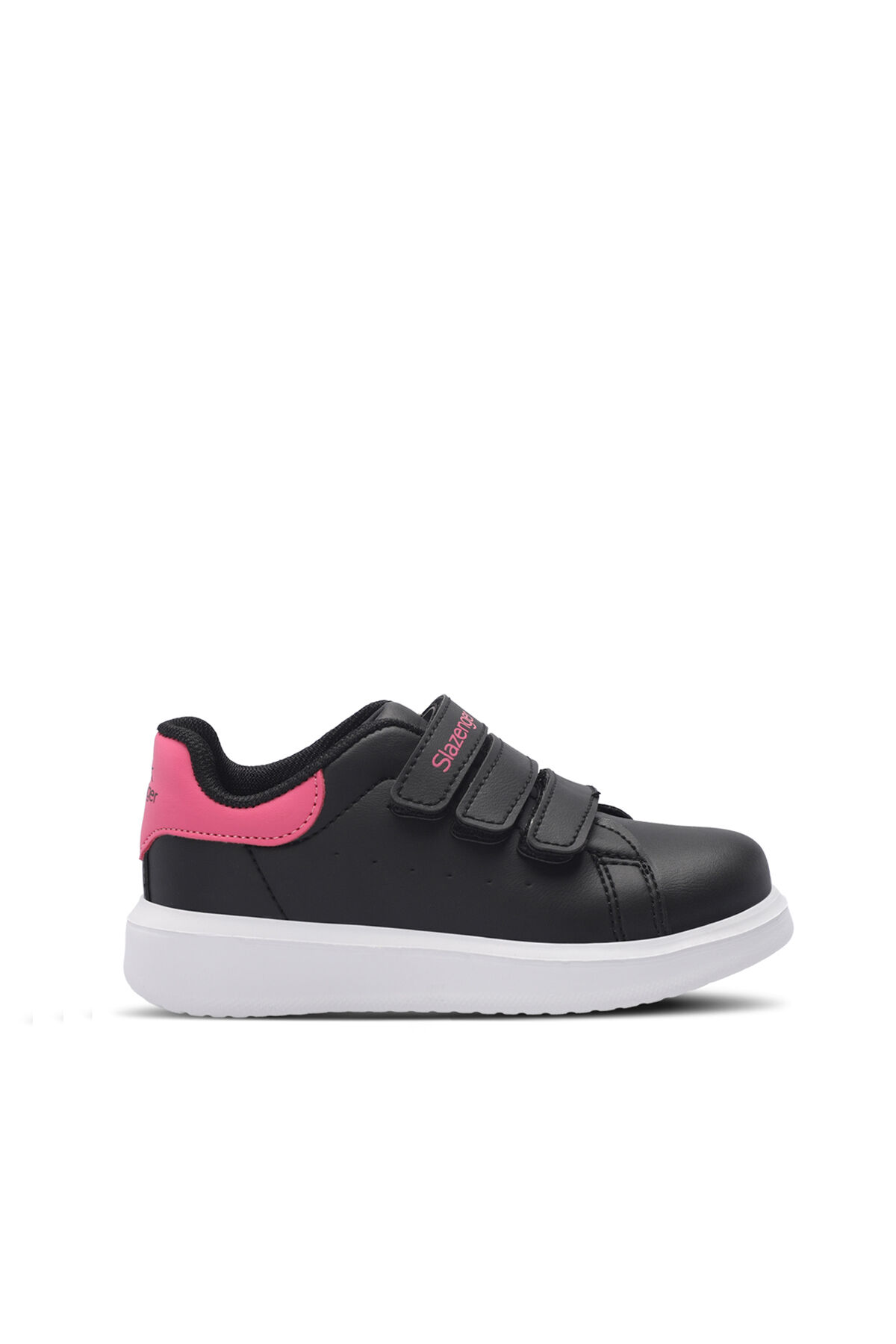 Slazenger LOVE I Kız Çocuk Cırt Cırtlı Siyah / Fuşya Günlük Spor Ayakkabısı