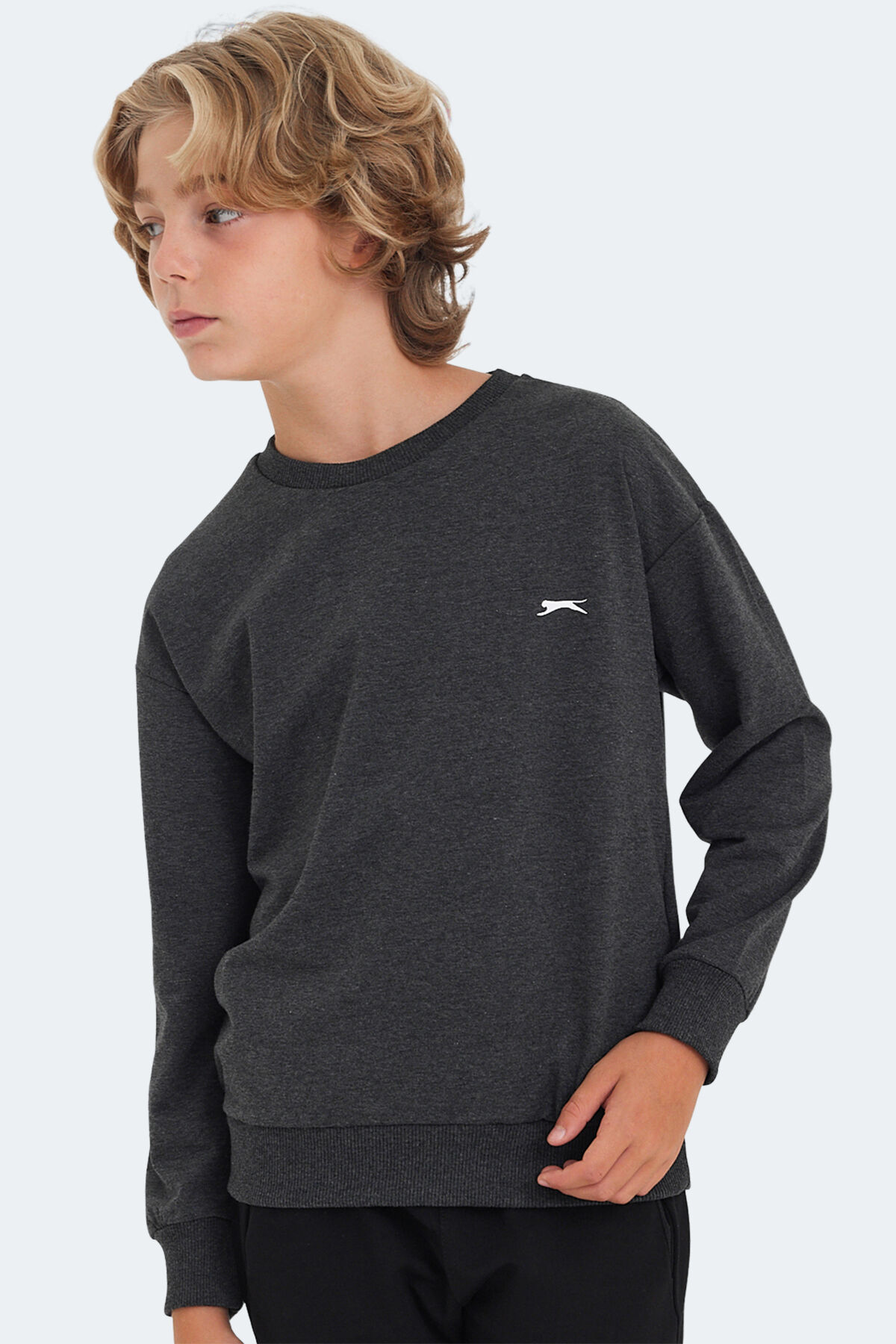 Slazenger LUPPA IN Unisex Çocuk  Koyu Gri Sweatshırt