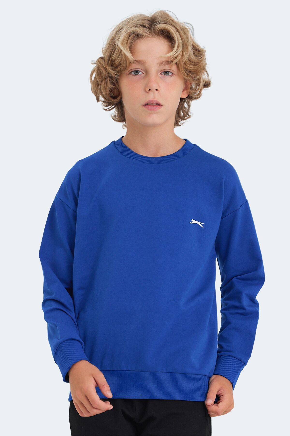 Slazenger LUPPA IN Unisex Çocuk  Saks Mavi Sweatshırt