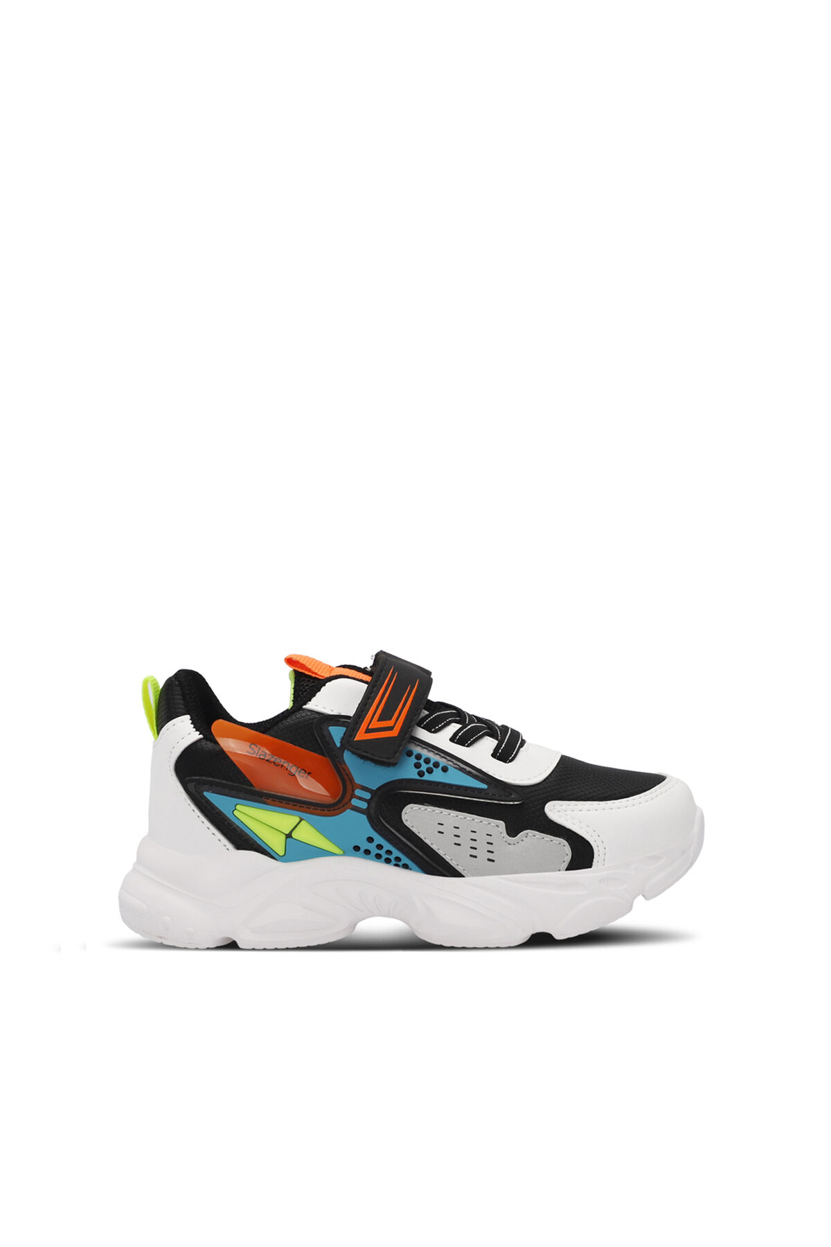 Slazenger NABIL Unisex Çocuk Cırt Cırtlı Siyah / Beyaz Günlük Spor Ayakkabısı