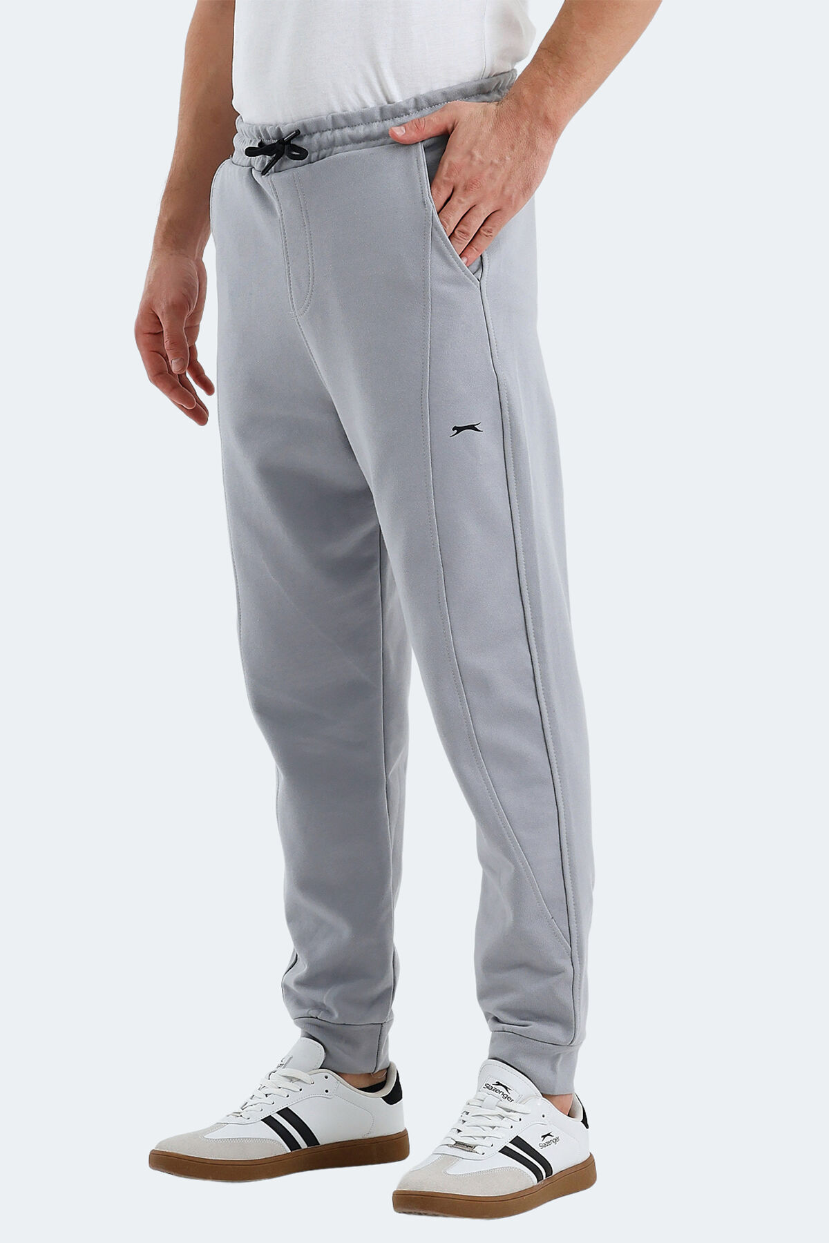 Slazenger NACIO Erkek Cepli Gri Eşofman Altı