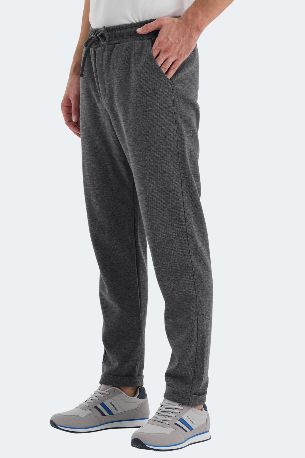 Slazenger NADICA IN Erkek Cepli Koyu Gri Eşofman Altı
