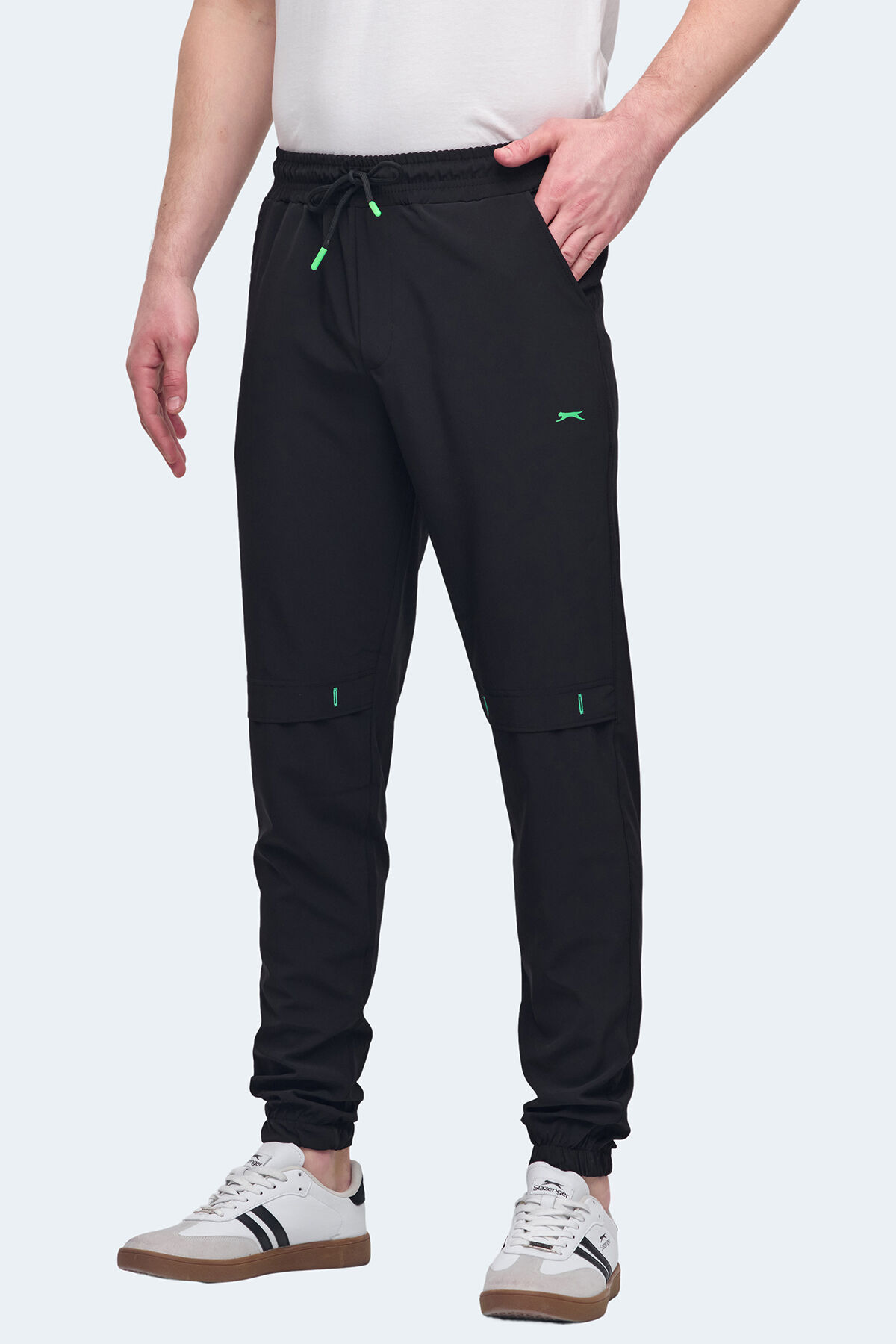 Slazenger NADJA Erkek Cepli slim fit Siyah Eşofman Altı