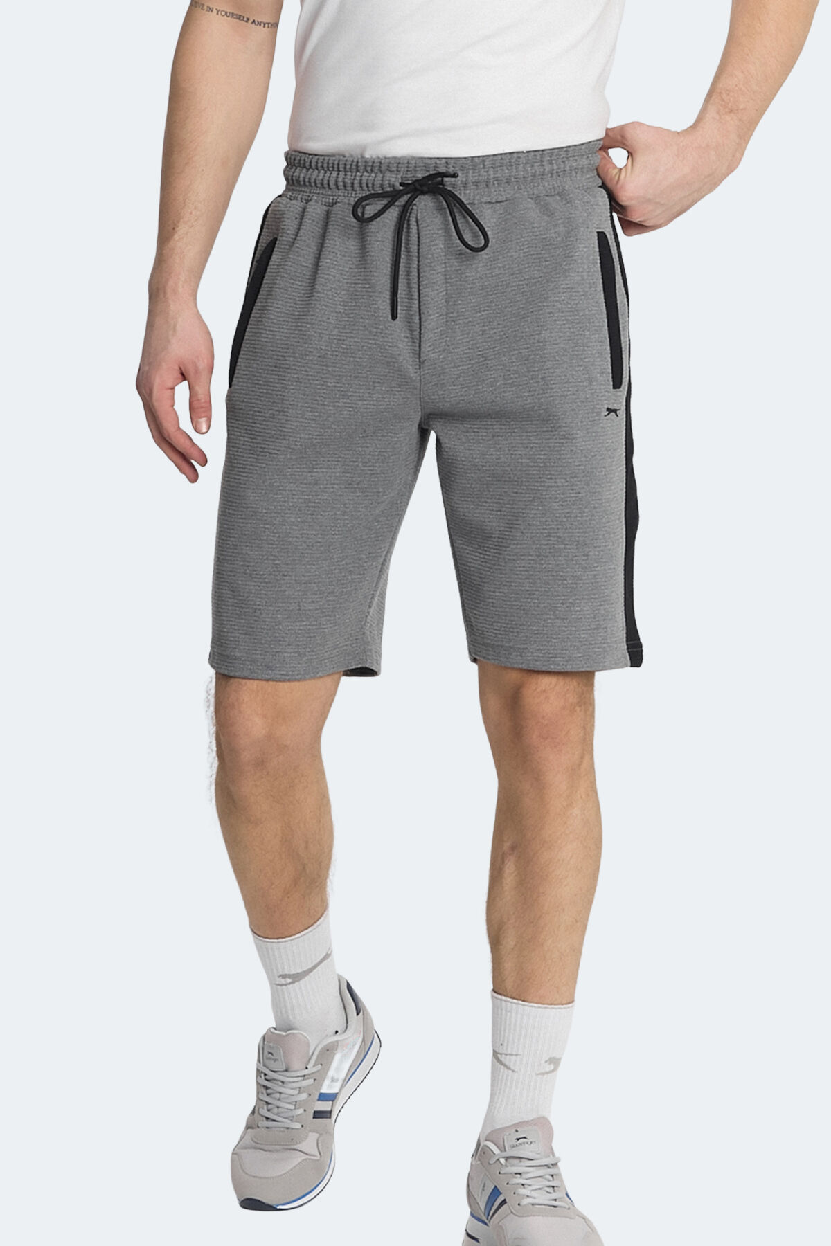 Slazenger NANDO I Erkek Cepli Koyu Gri Şort