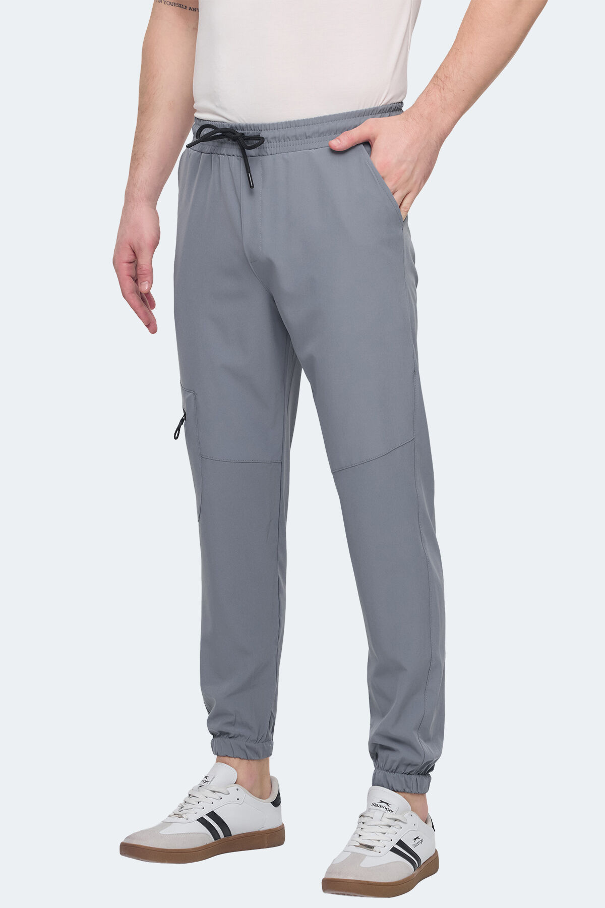 Slazenger NATOXI I Erkek Cepli Koyu Gri Eşofman Altı