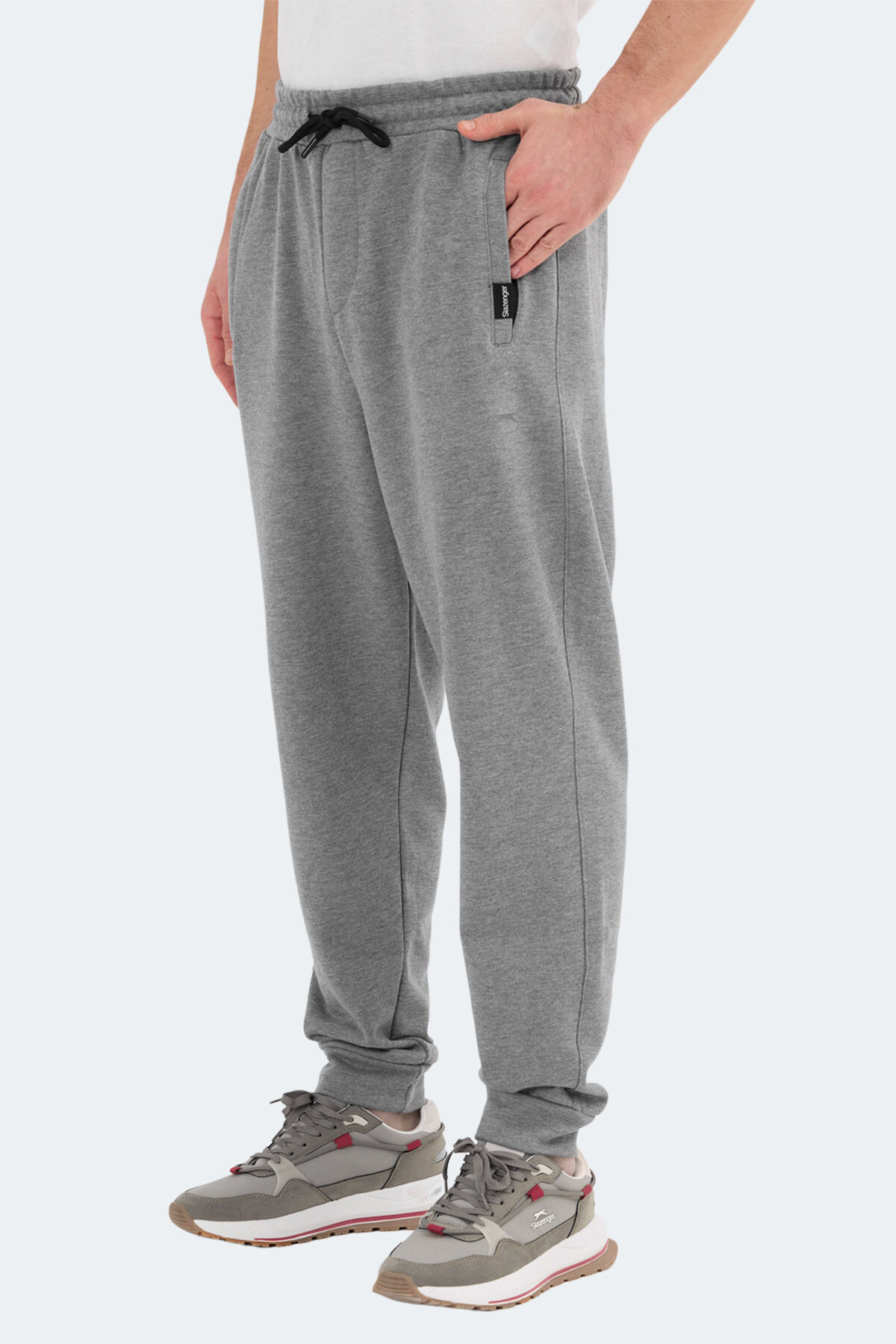 Slazenger NAVDEEP IN Erkek Cepli Koyu Gri Eşofman Altı