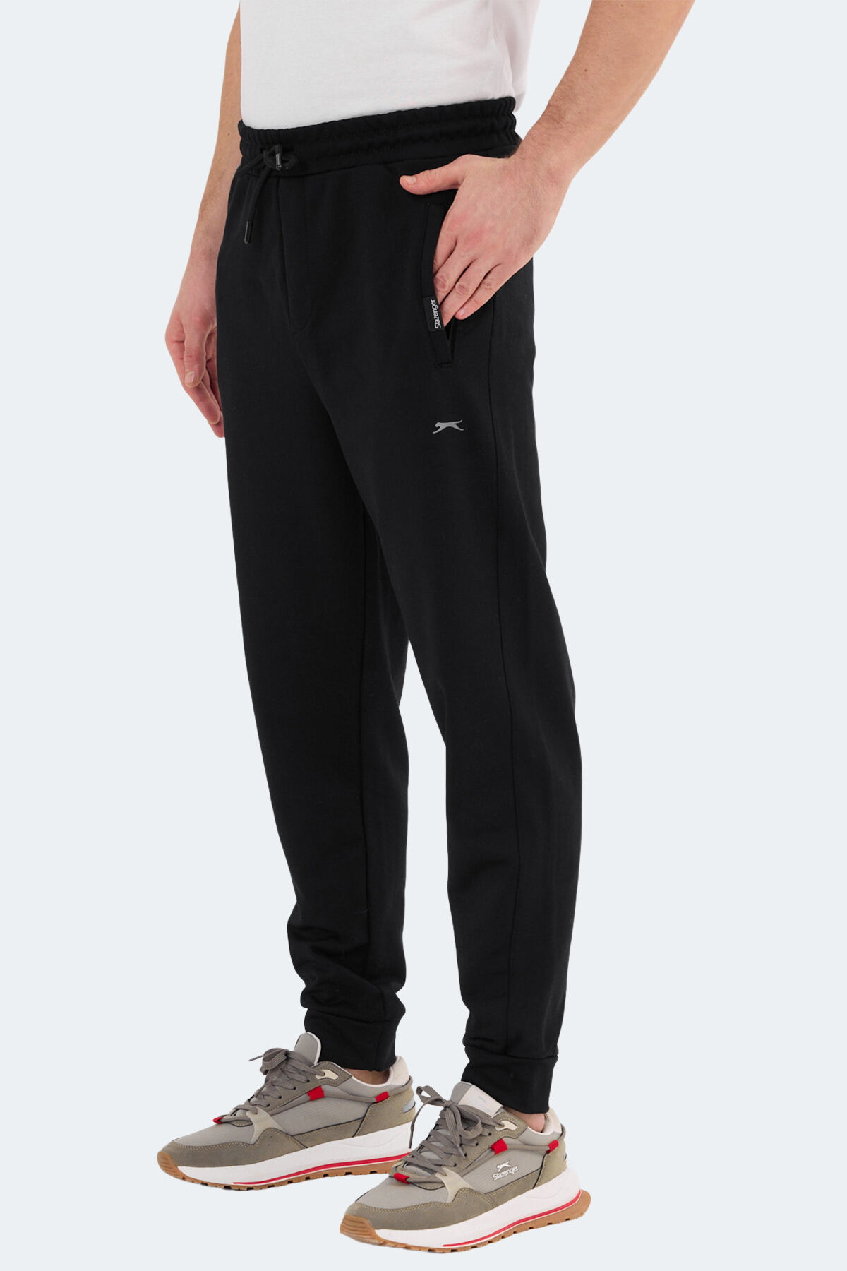 Slazenger NAVDEEP IN Erkek Cepli Siyah Eşofman Altı