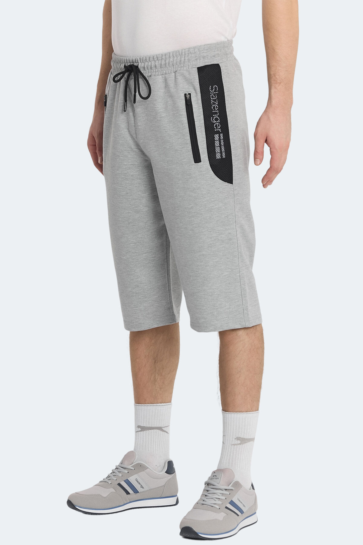 Slazenger NEACEL Erkek Cepli Kapri Gri Şort
