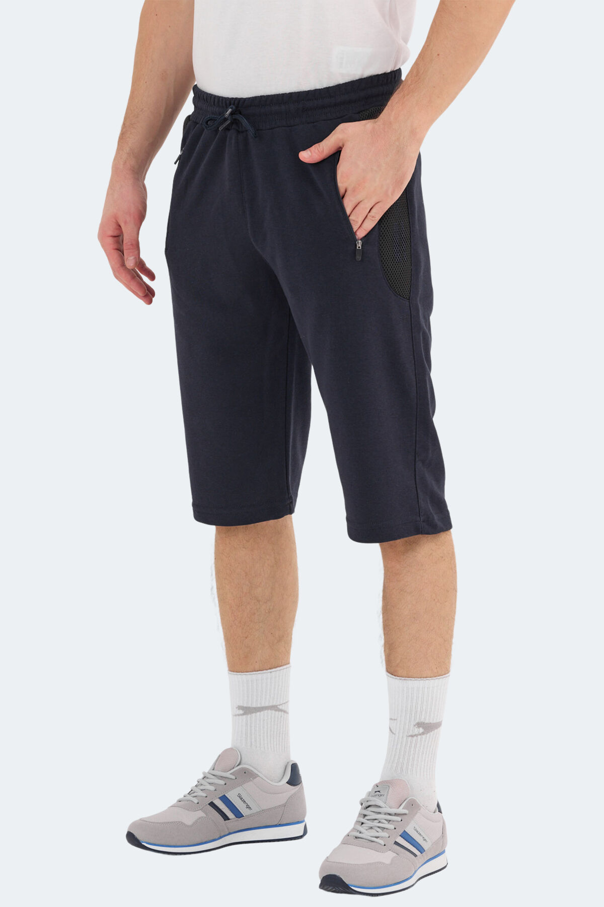 Slazenger NEACEL Erkek Cepli Kapri Lacivert Şort