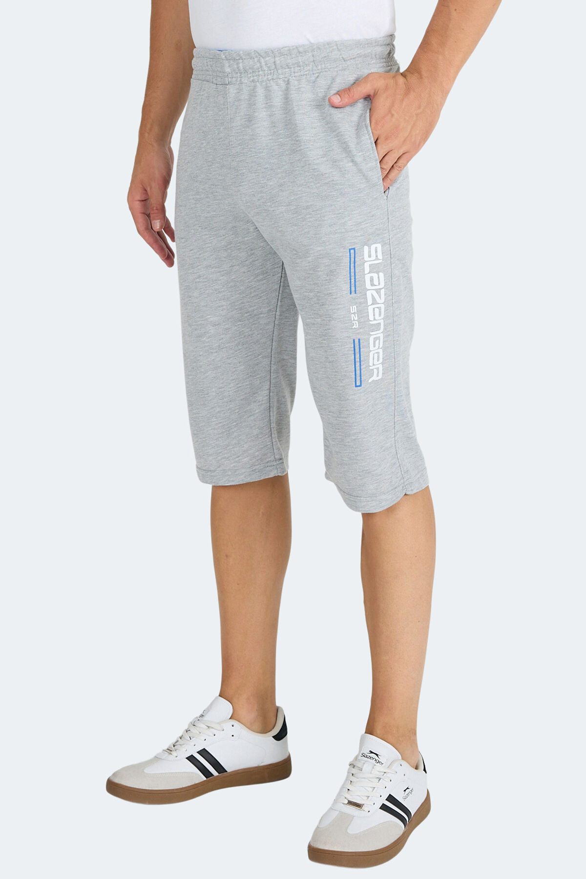 Slazenger NEBO I Erkek Cepli Kapri Gri Şort
