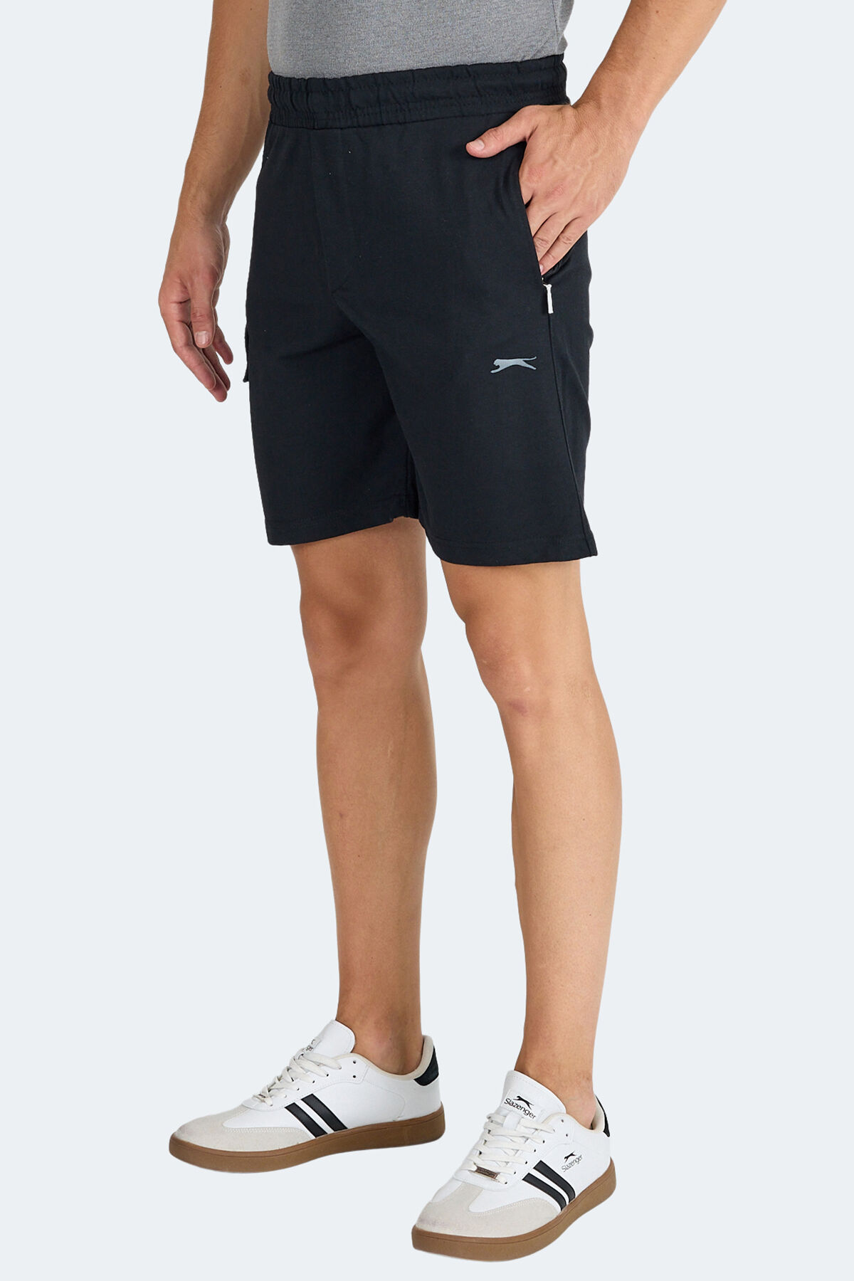Slazenger NECK I Erkek Fermuar Cepli Siyah Şort
