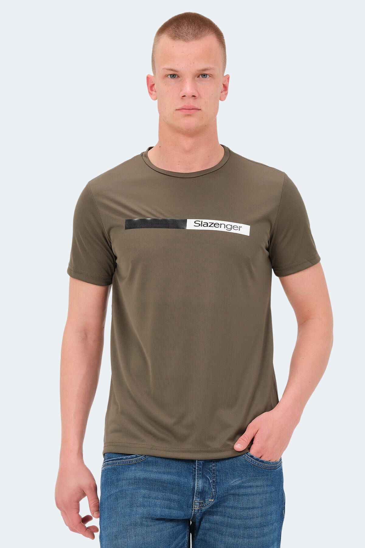 Slazenger NELS IN Erkek  Haki Tişört