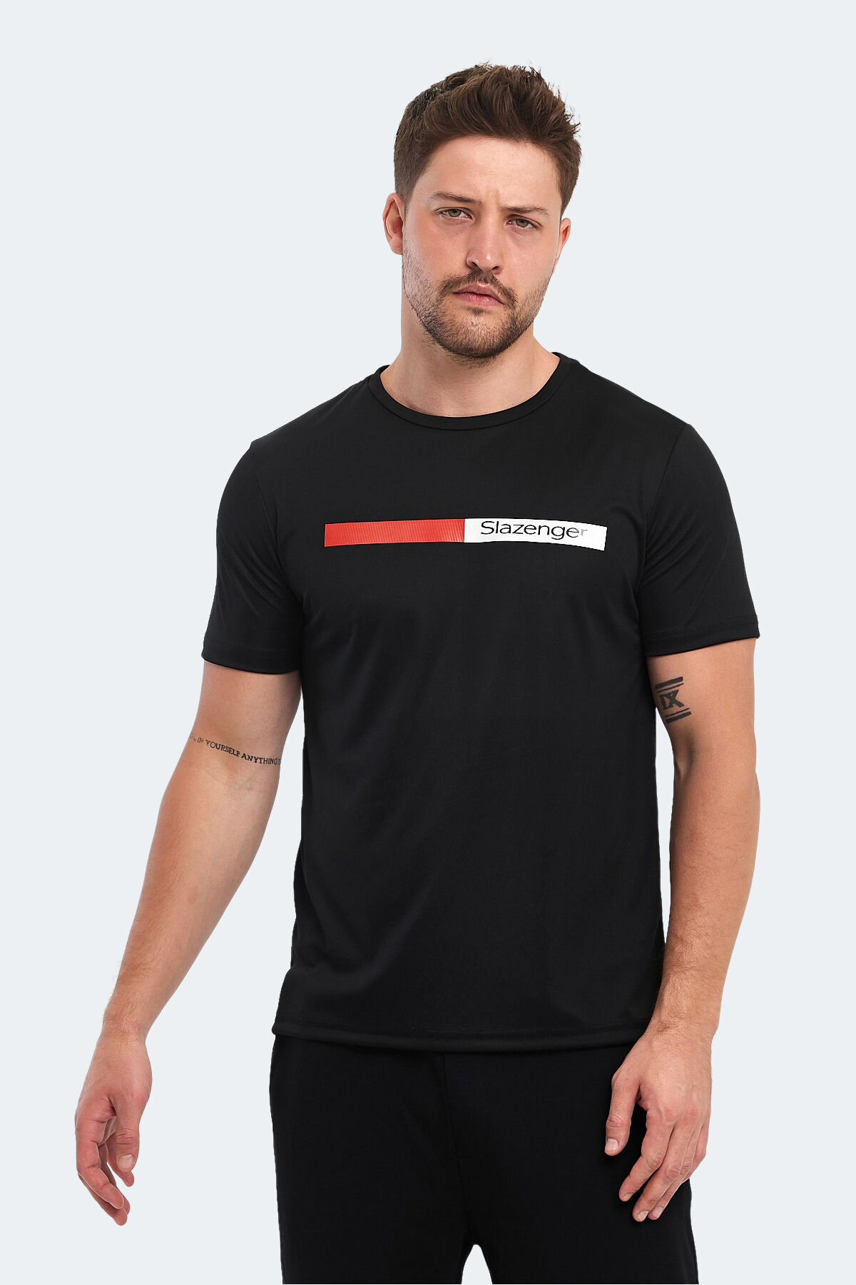 Slazenger NELS IN Erkek  Siyah Tişört