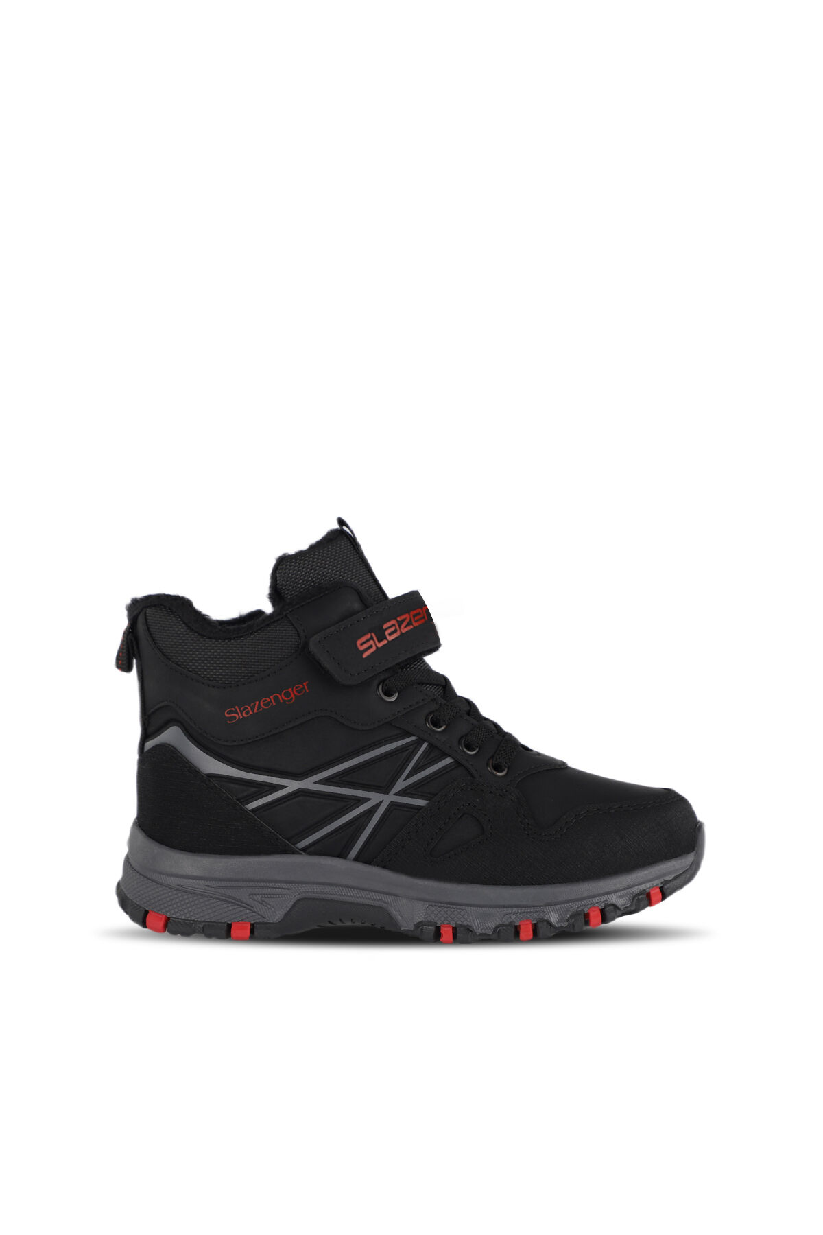 Slazenger NESKE IN Erkek Çocuk Cırt Cırtlı Siyah / Kırmızı Bot
