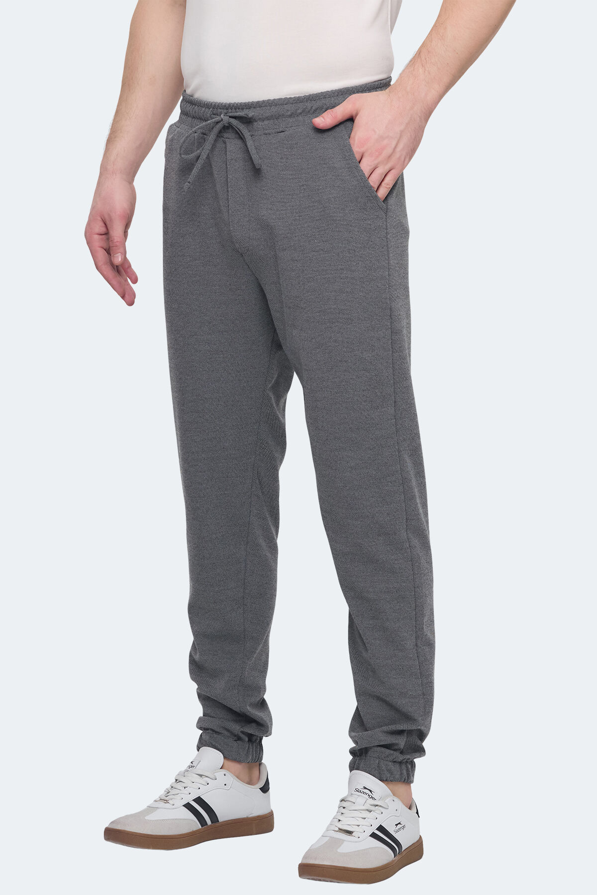 Slazenger NESKE I Erkek Cepli Koyu Gri Eşofman Altı