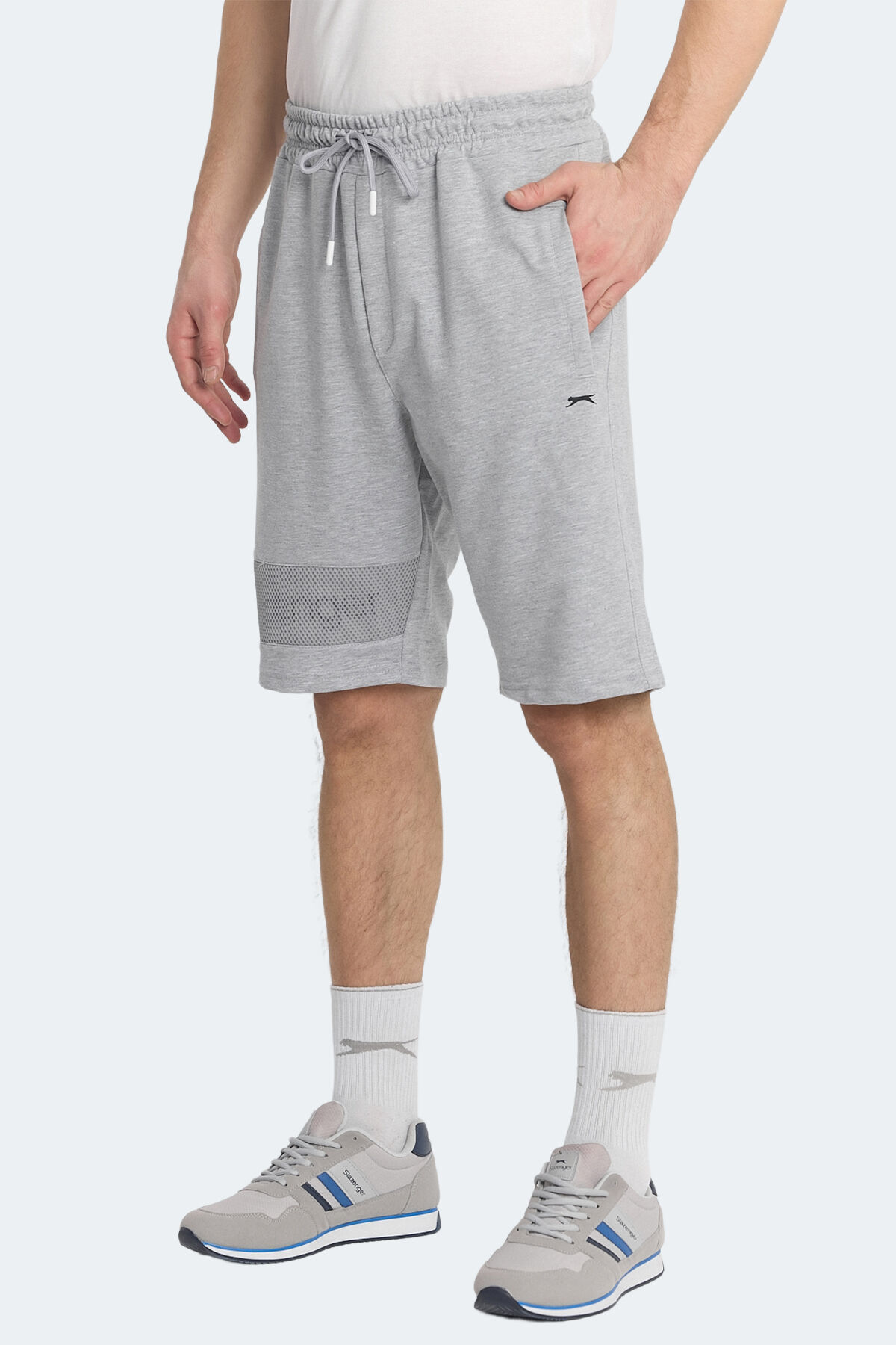 Slazenger NUKA Erkek Cepli Kapri Gri Şort