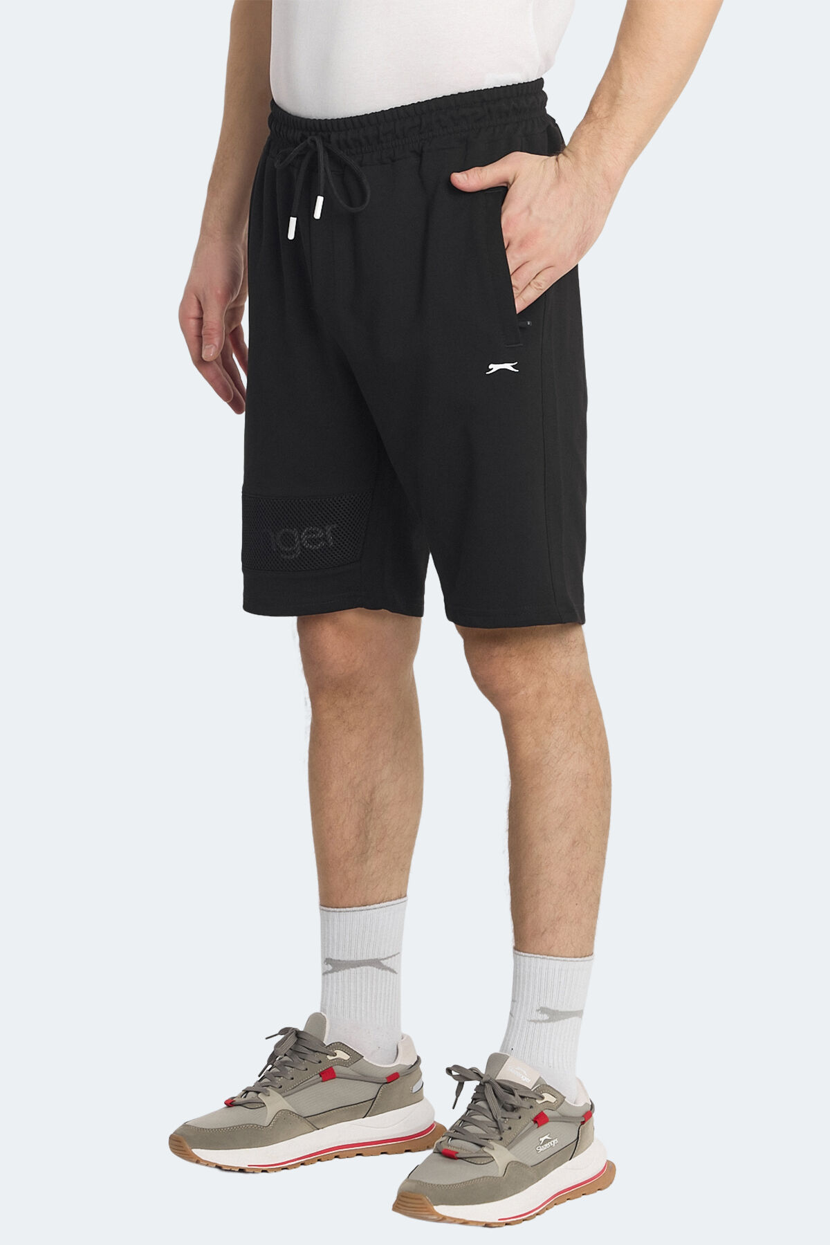 Slazenger NUKA Erkek Cepli Kapri Siyah Şort