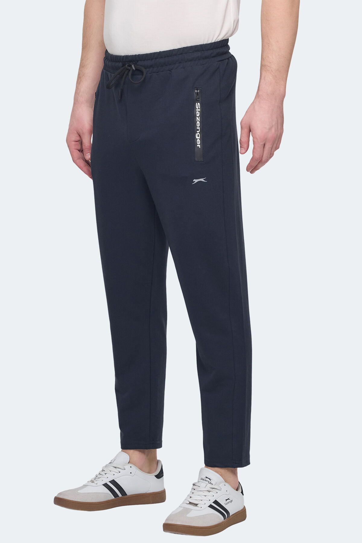 Slazenger OLI IN Erkek Fermuar Cepli Lacivert Eşofman Altı
