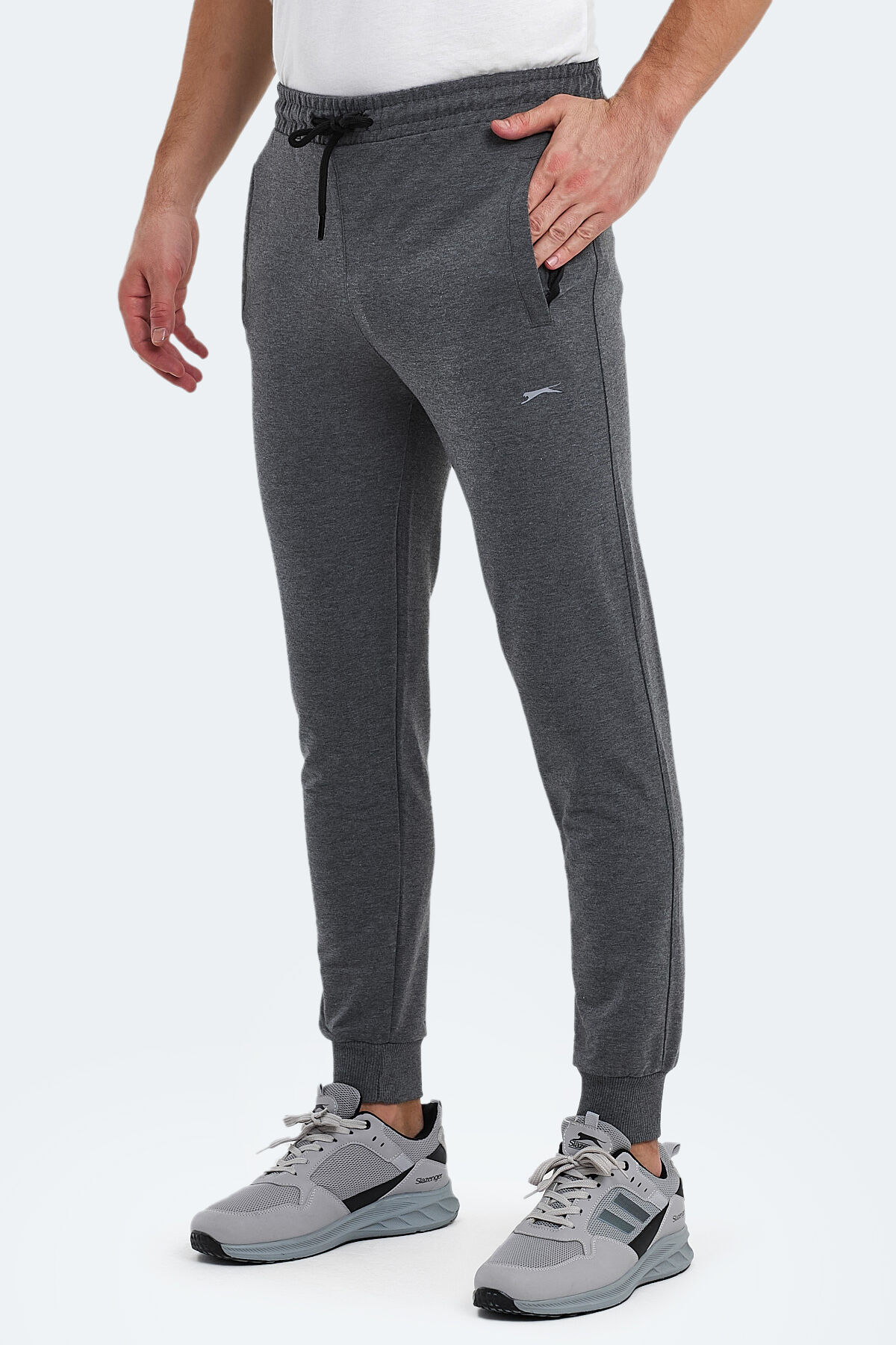 Slazenger OLUFTEN I Erkek Cepli Koyu Gri Eşofman Altı
