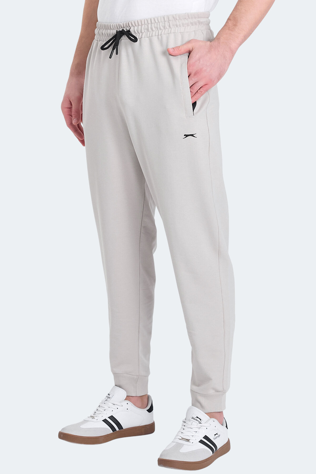 Slazenger OLUFTEN I Erkek Cepli Taş Gri Eşofman Altı