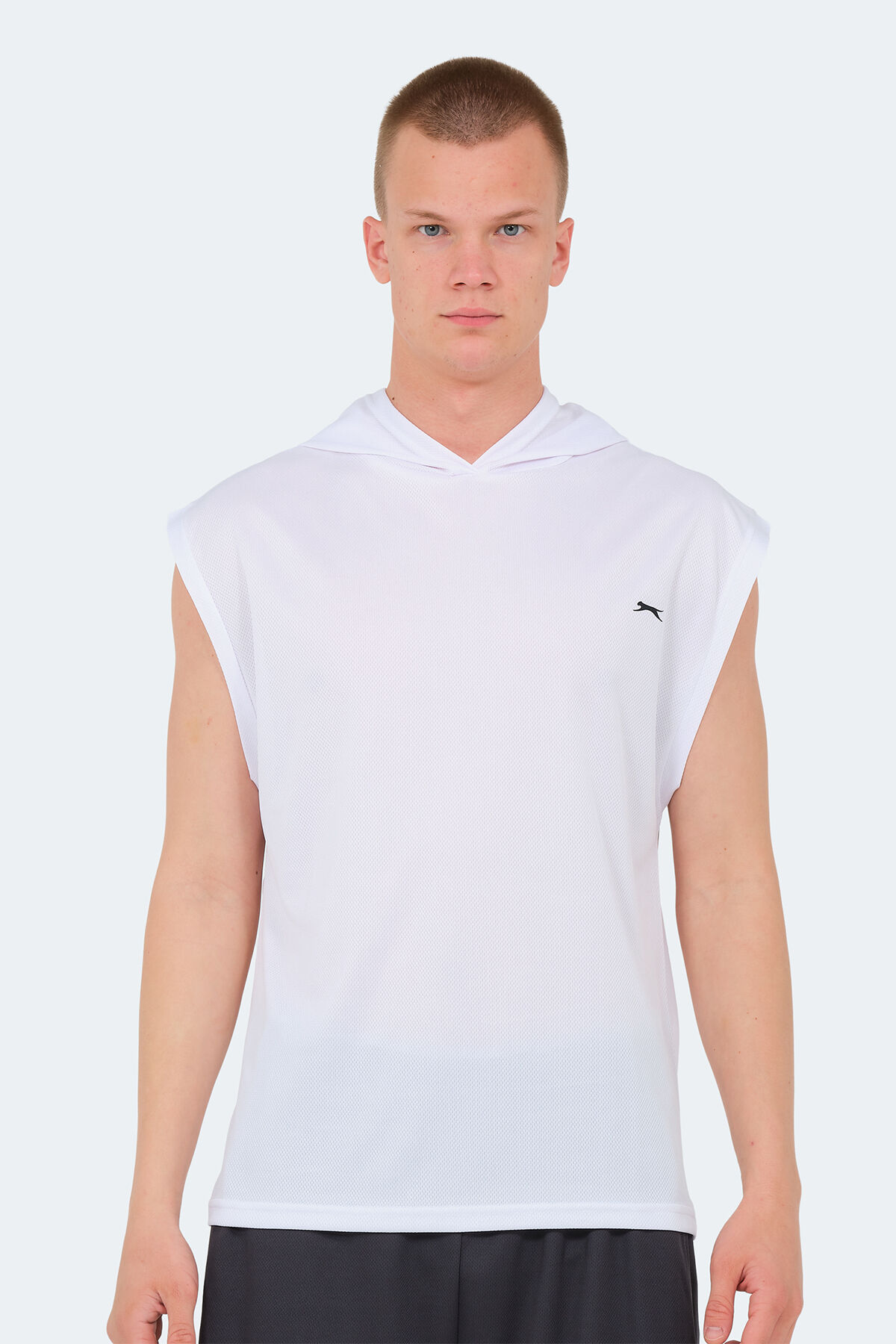 Slazenger ONDINA IN Erkek Kolsuz Beyaz Tişört