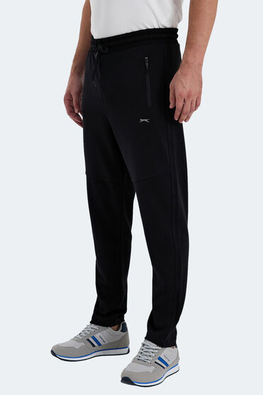 Slazenger ONES IN Erkek Fermuar Cepli Siyah Eşofman Altı - 1 Alana 1 Bedava