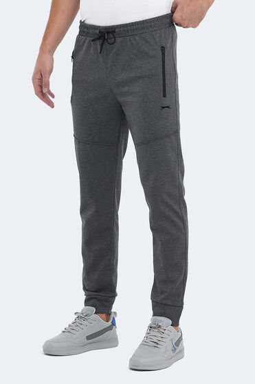 Slazenger ONLY IN Erkek Fermuar Cepli Koyu Gri Eşofman Altı - 1 Alana 1 Bedava