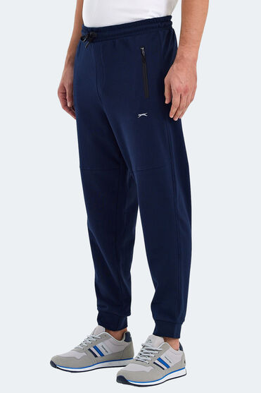 Slazenger ONLY IN Erkek Fermuar Cepli Lacivert Eşofman Altı - 1 Alana 1 Bedava