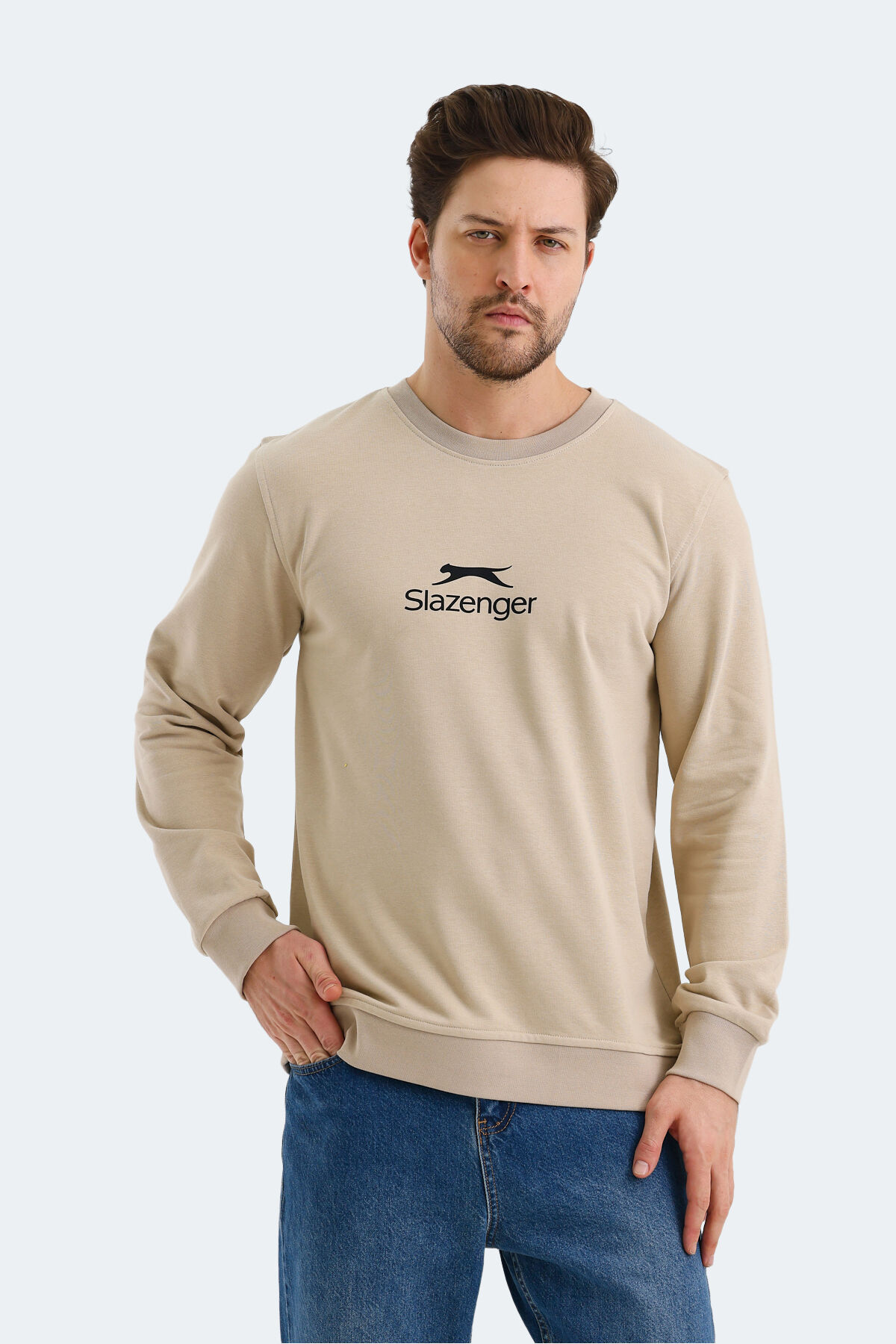 Slazenger ORTWIN Erkek  Bej Sweatshırt