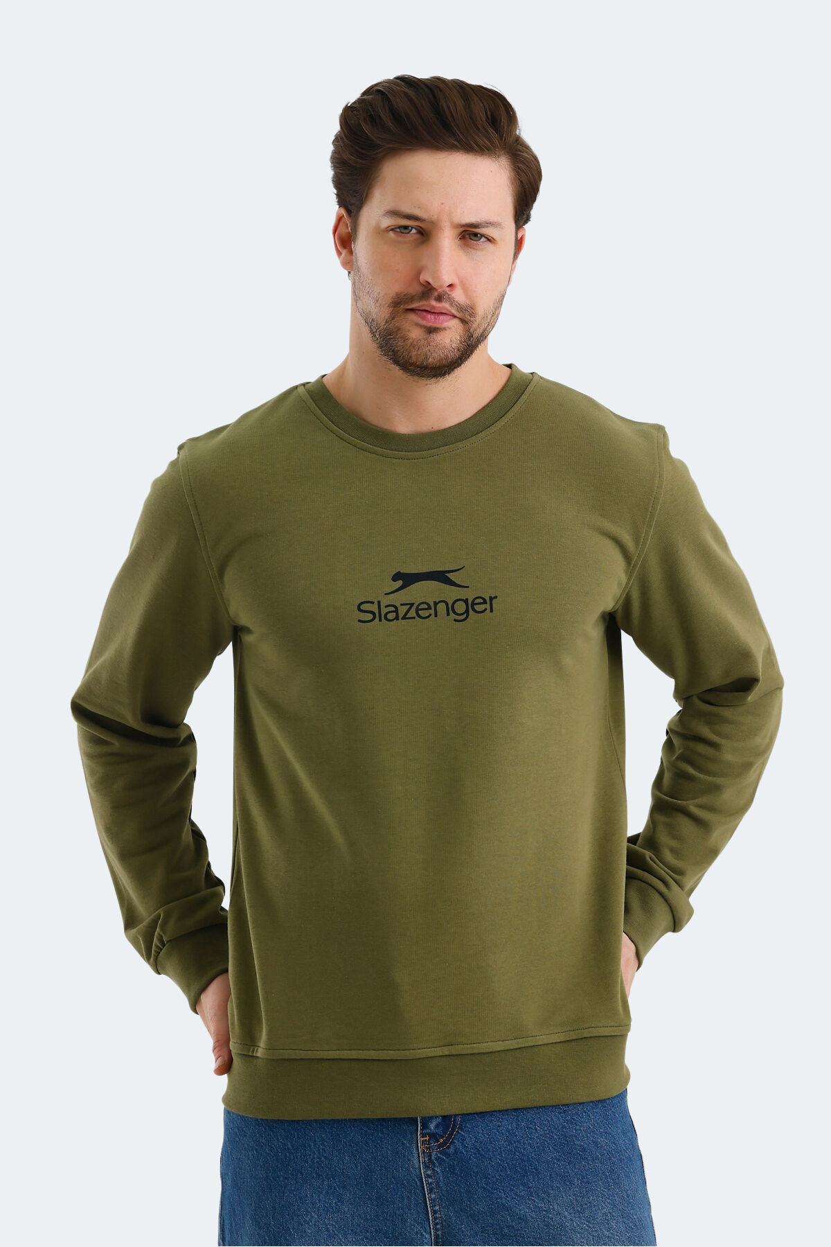 Slazenger ORTWIN Erkek  Haki Sweatshırt