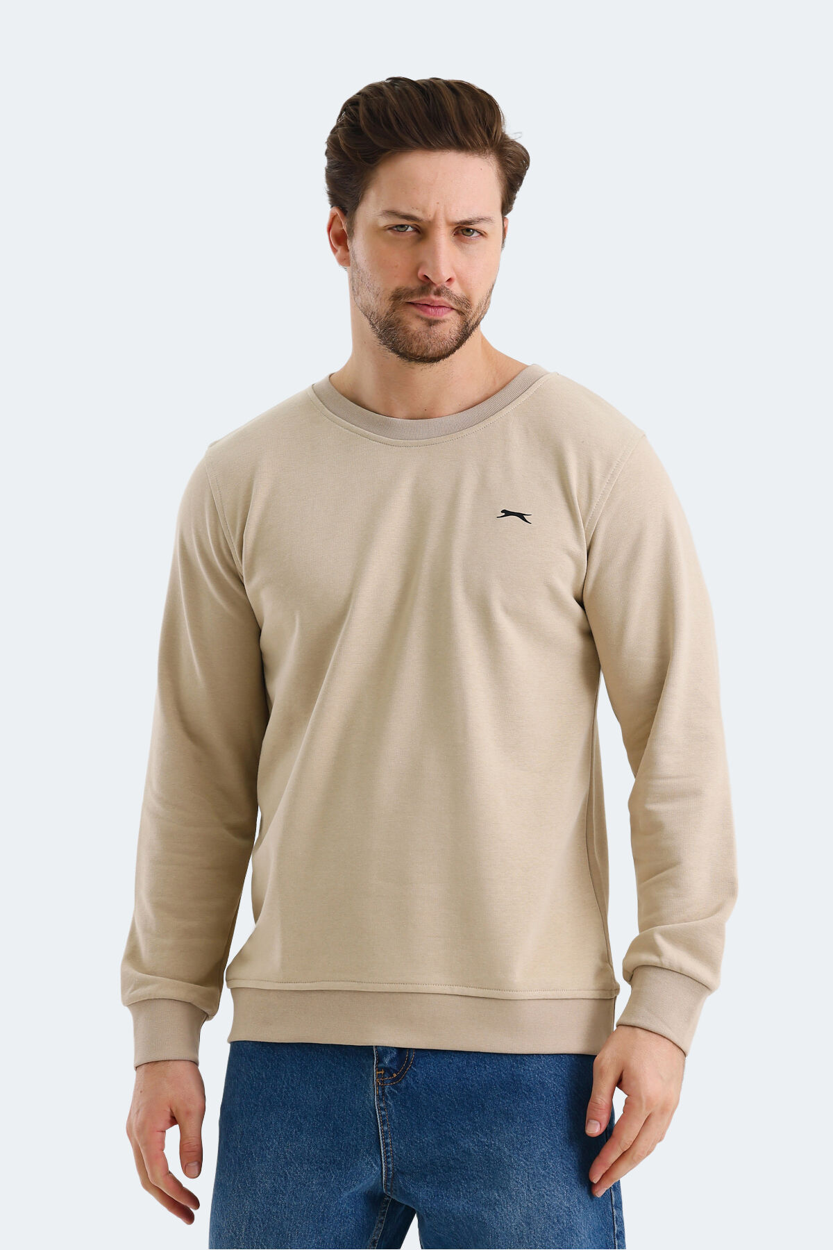 Slazenger ORVAR IN Erkek  Bej Sweatshırt