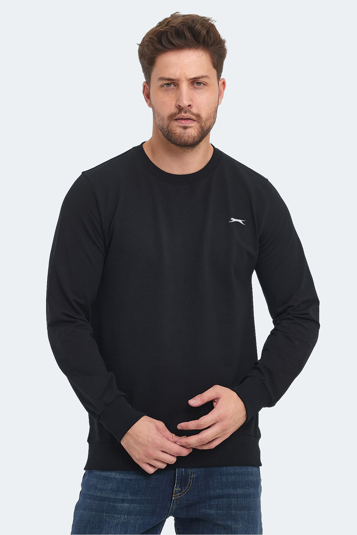 Slazenger ORVAR IN Erkek  Siyah Sweatshırt