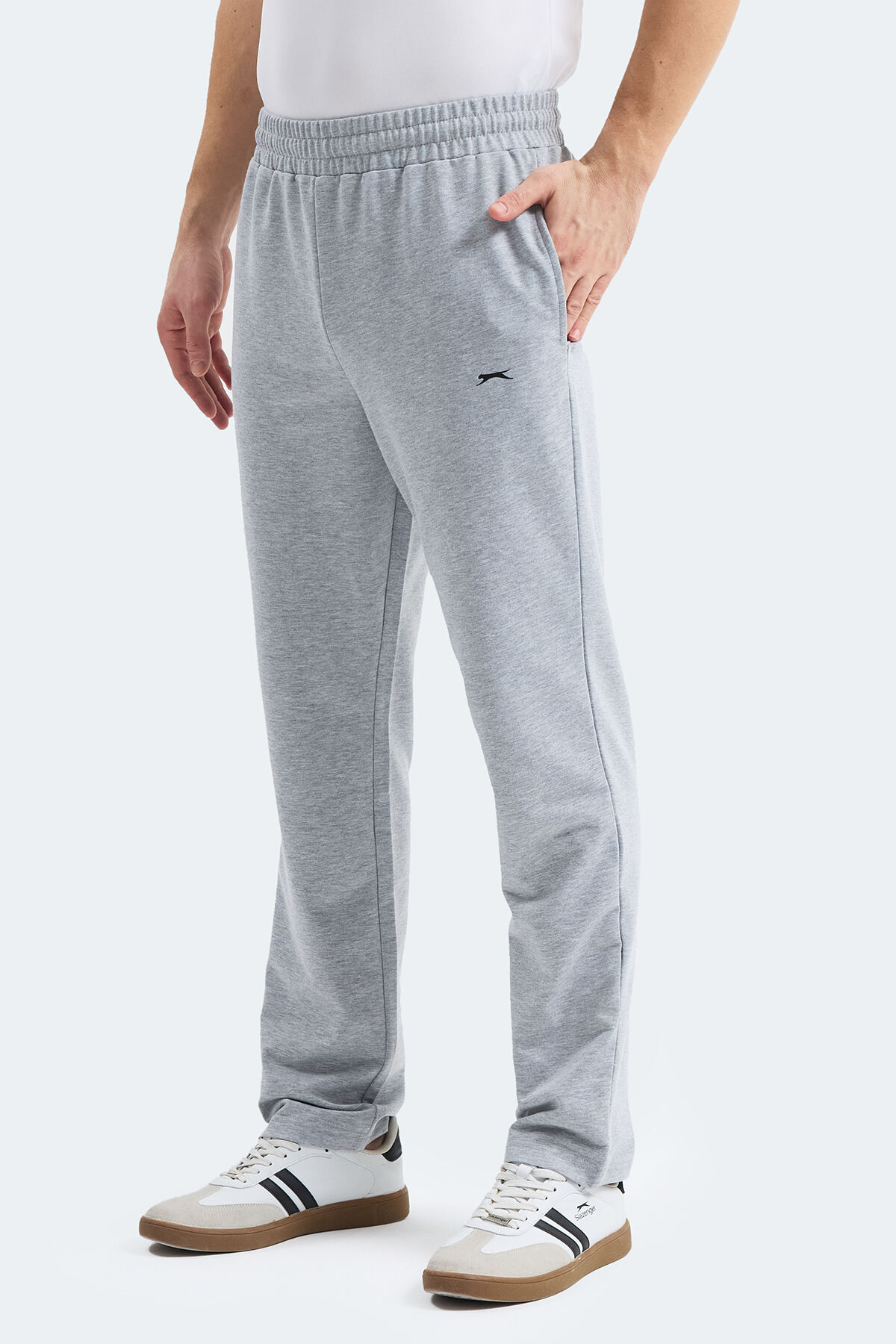 Slazenger OTEKS Erkek Cepli Gri Eşofman Altı