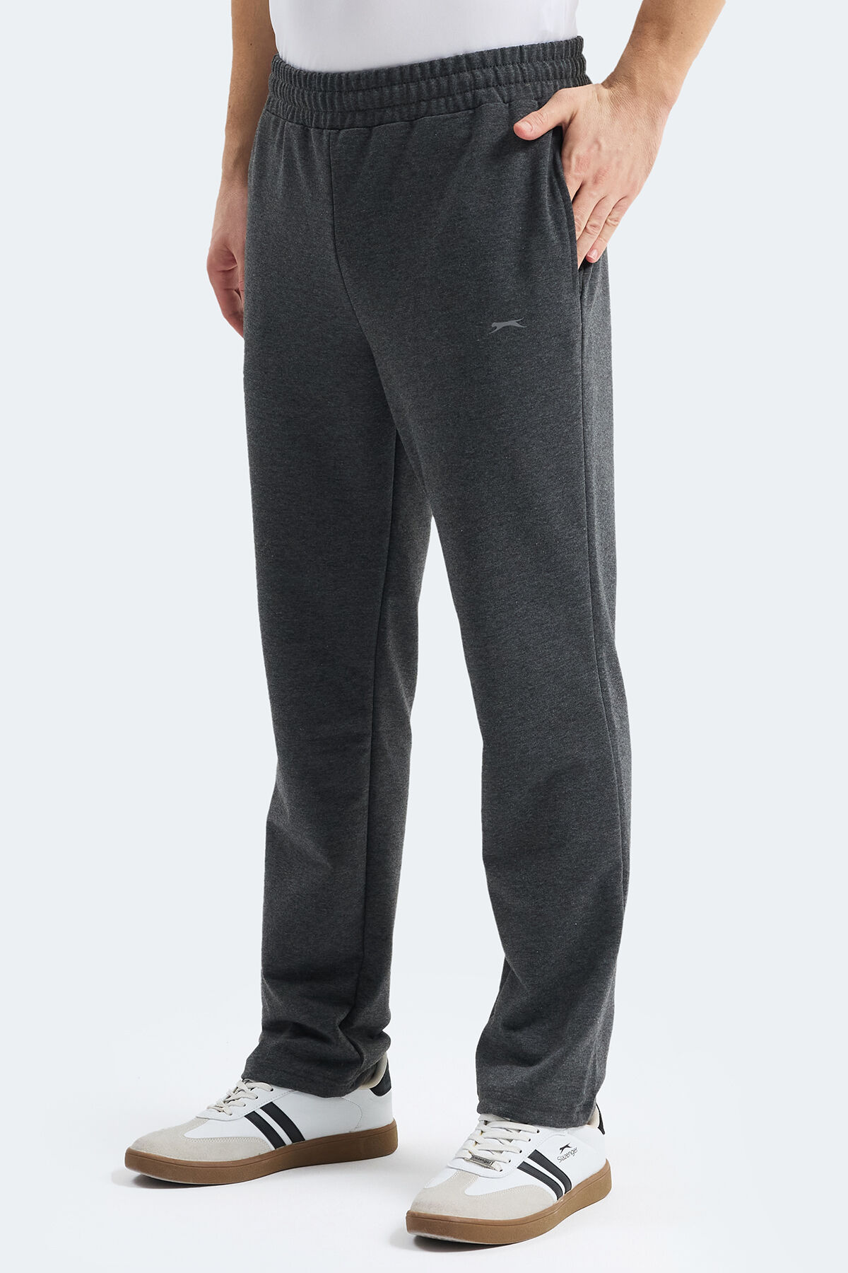 Slazenger OTEKS Erkek Cepli Koyu Gri Eşofman Altı