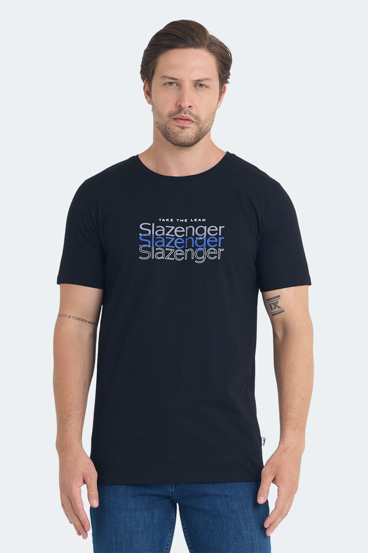 Slazenger PALLU I Erkek  Siyah Tişört