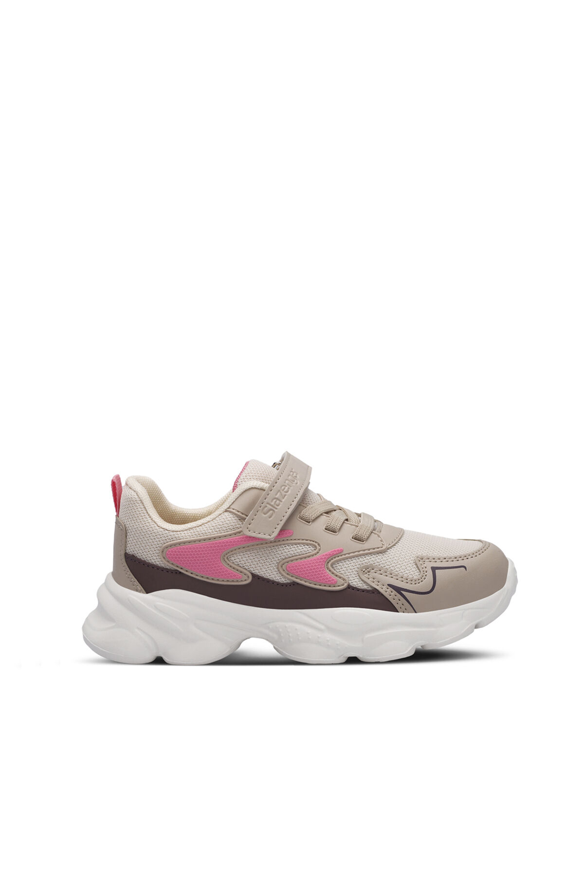 Slazenger PARIS Kız Çocuk Cırt Cırtlı Bej Sneaker