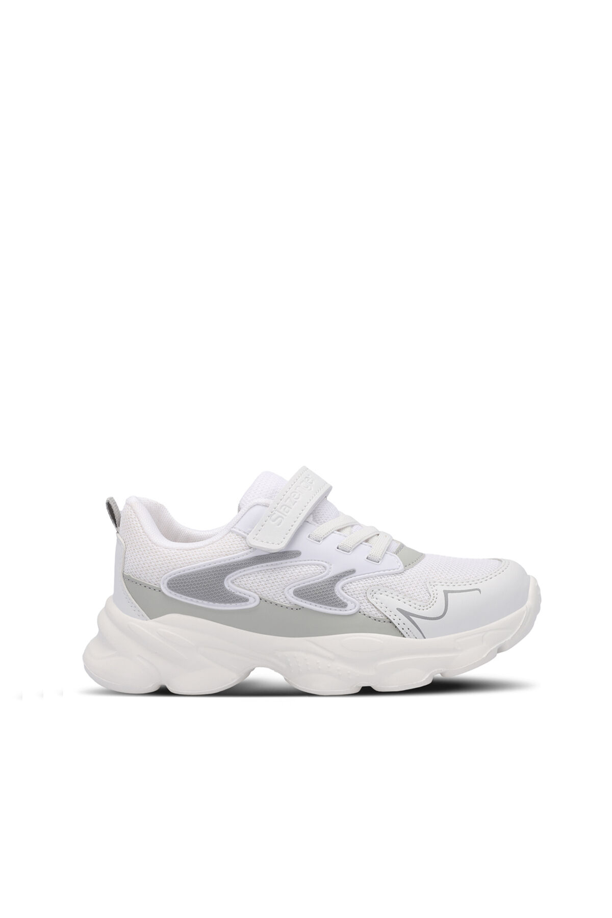 Slazenger PARIS Unisex Çocuk Cırt Cırtlı Beyaz Sneaker