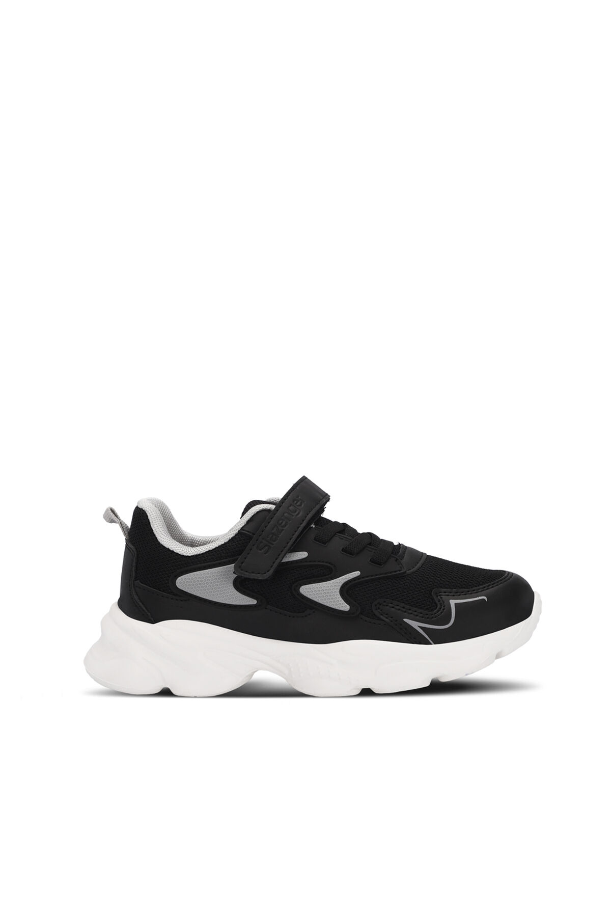Slazenger PARIS Unisex Çocuk Cırt Cırtlı Siyah Sneaker