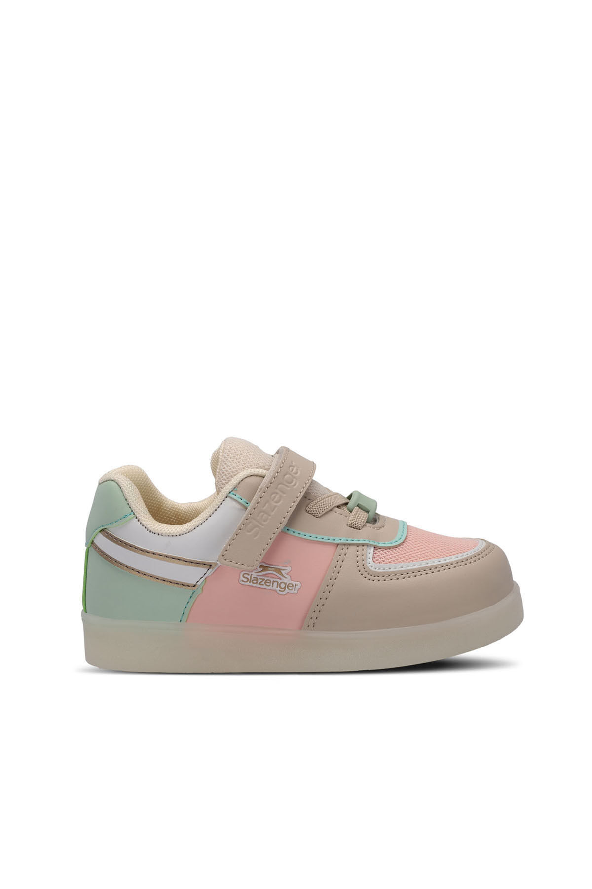 Slazenger PERLE Kız Çocuk Cırt Cırtlı Bej Sneaker
