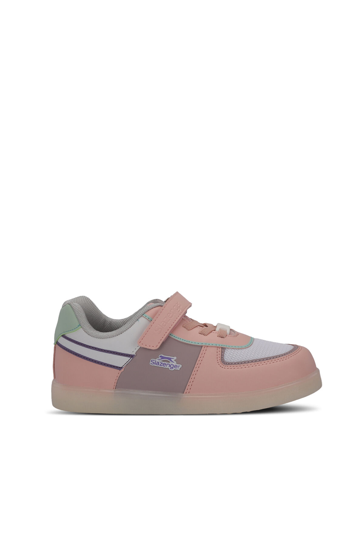 Slazenger PERLE Kız Çocuk Cırt Cırtlı Beyaz / Pembe Sneaker