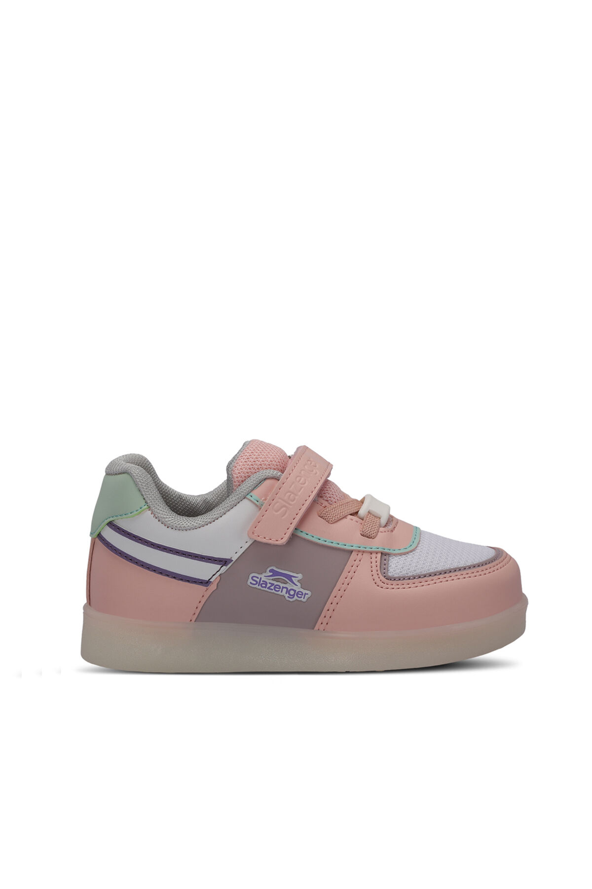 Slazenger PERLE Kız Çocuk Cırt Cırtlı Beyaz / Pembe Sneaker