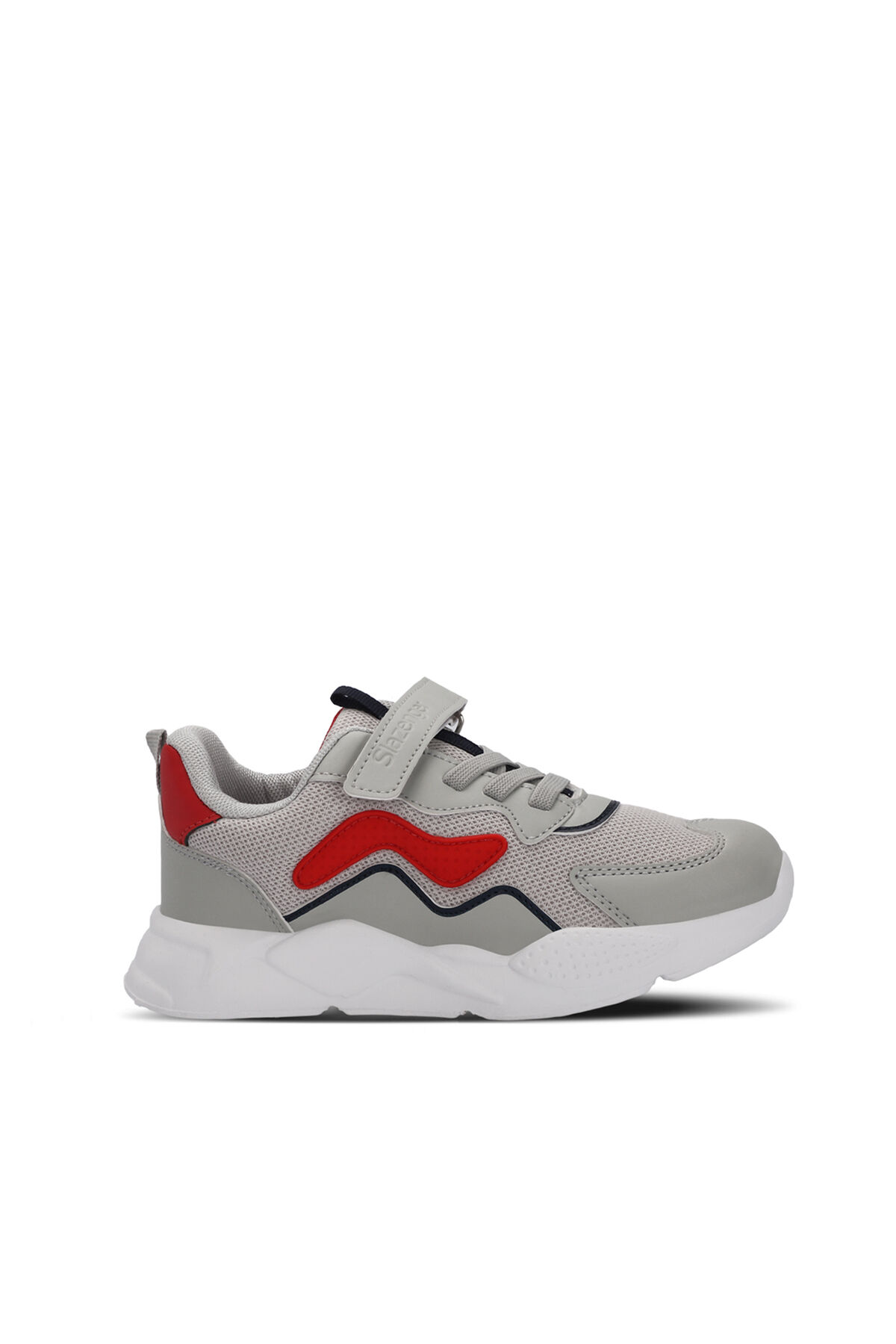 Slazenger PESO I Erkek Çocuk Cırt Cırtlı Gri Sneaker