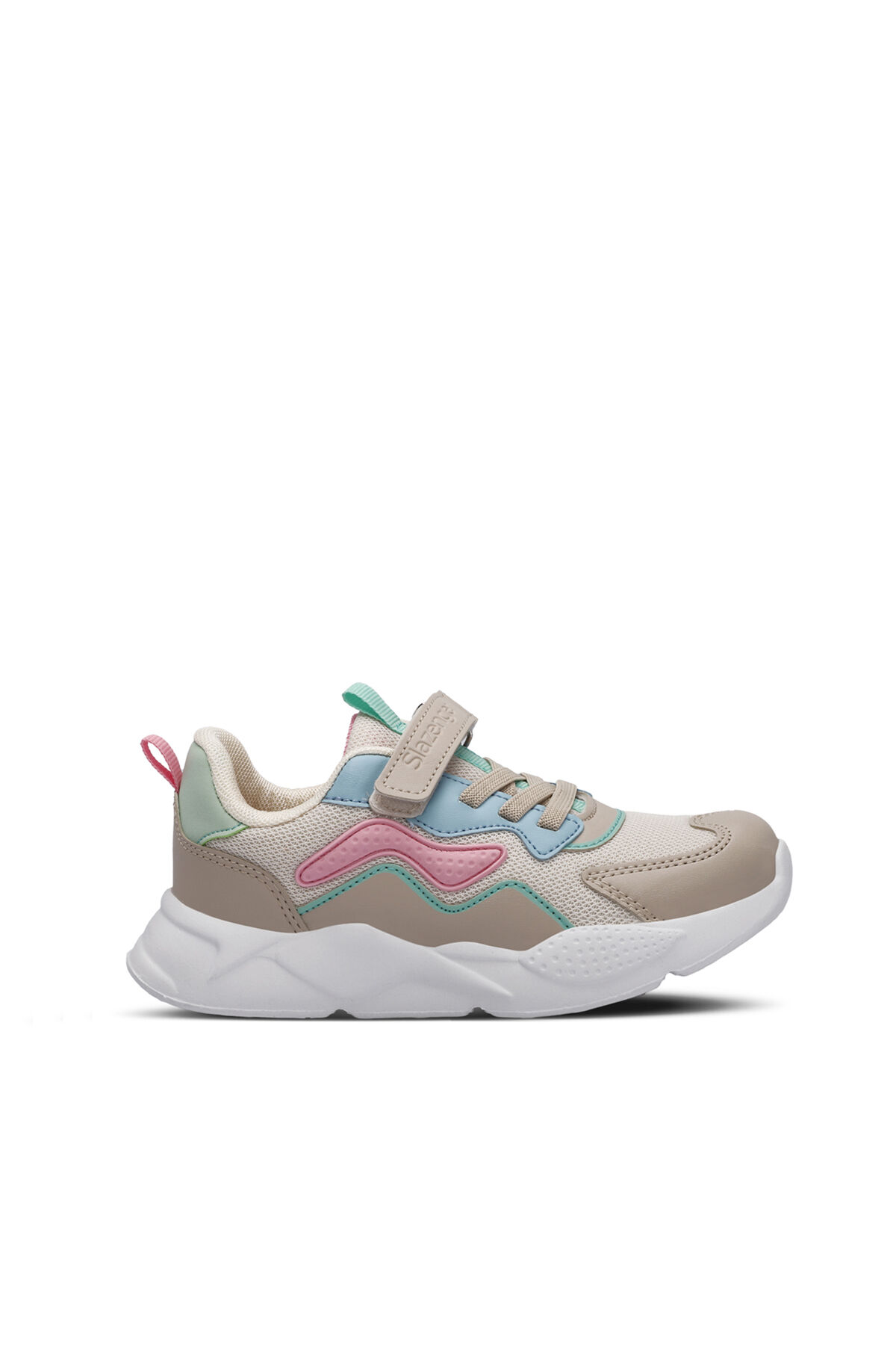 Slazenger PESO I Kız Çocuk Cırt Cırtlı Bej Sneaker