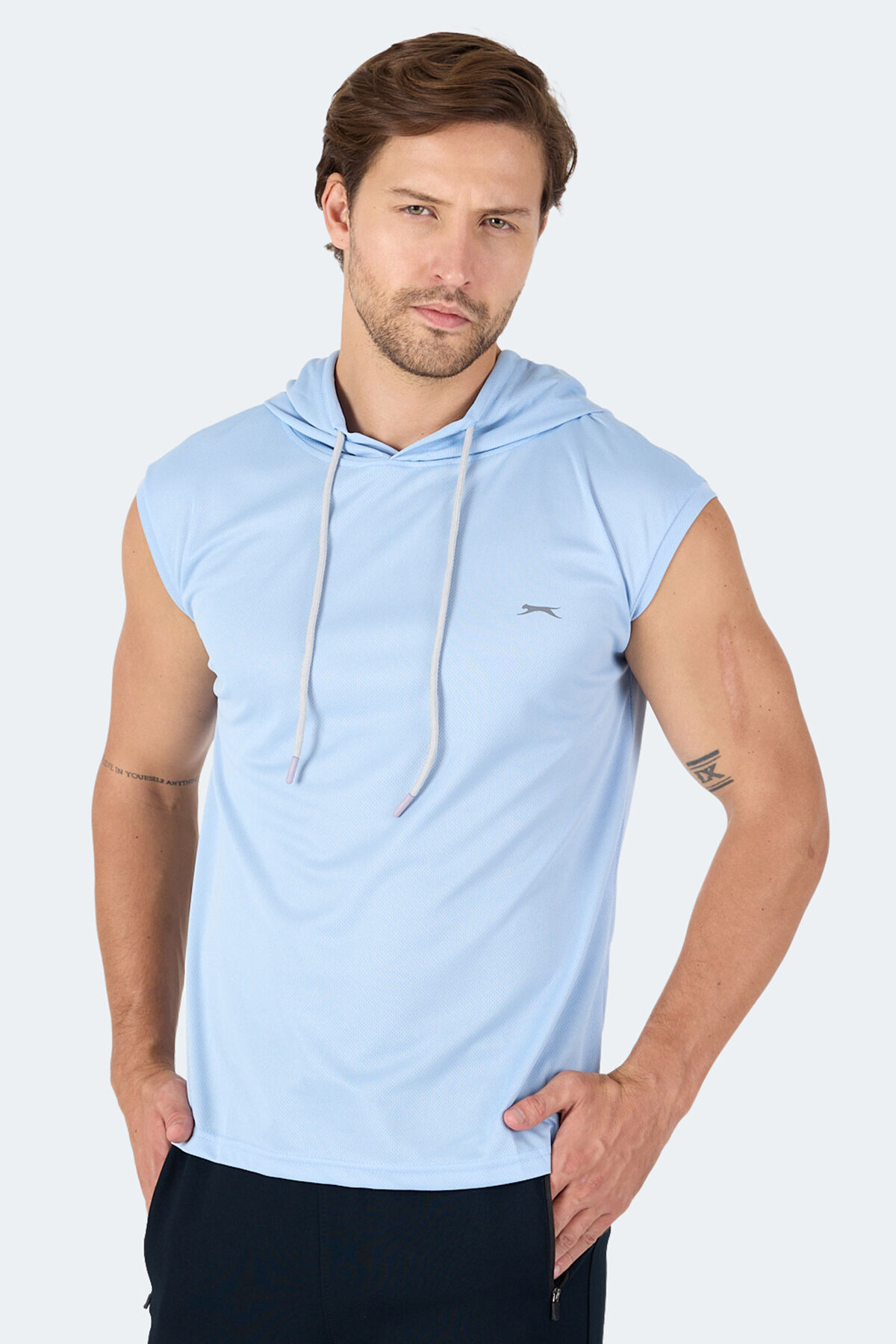 Slazenger RAG Erkek Kolsuz Mavi Tişört