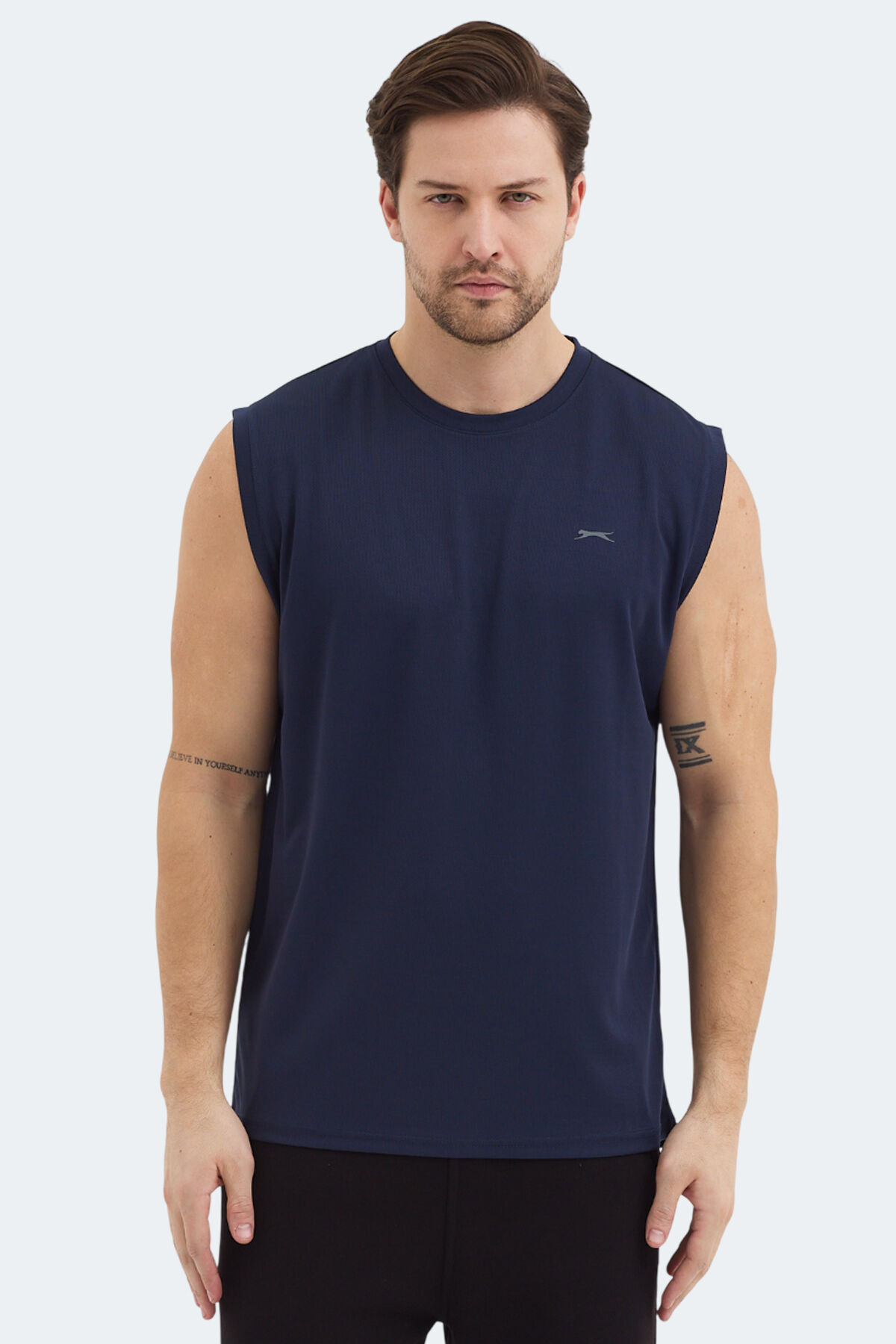 Slazenger RAJYA Erkek Kolsuz Lacivert Tişört