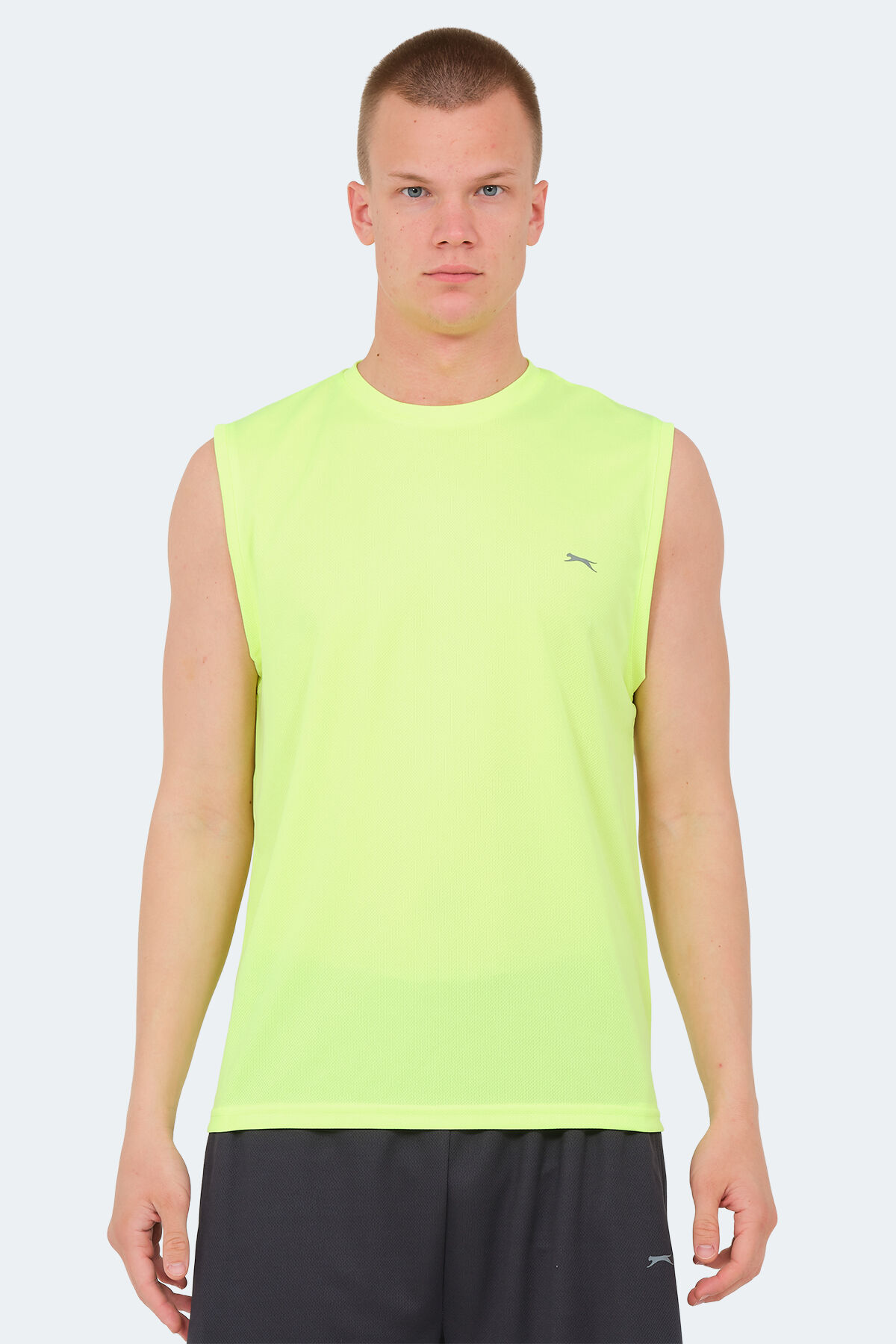 Slazenger RAJYA Erkek Kolsuz Neon Sarı Tişört