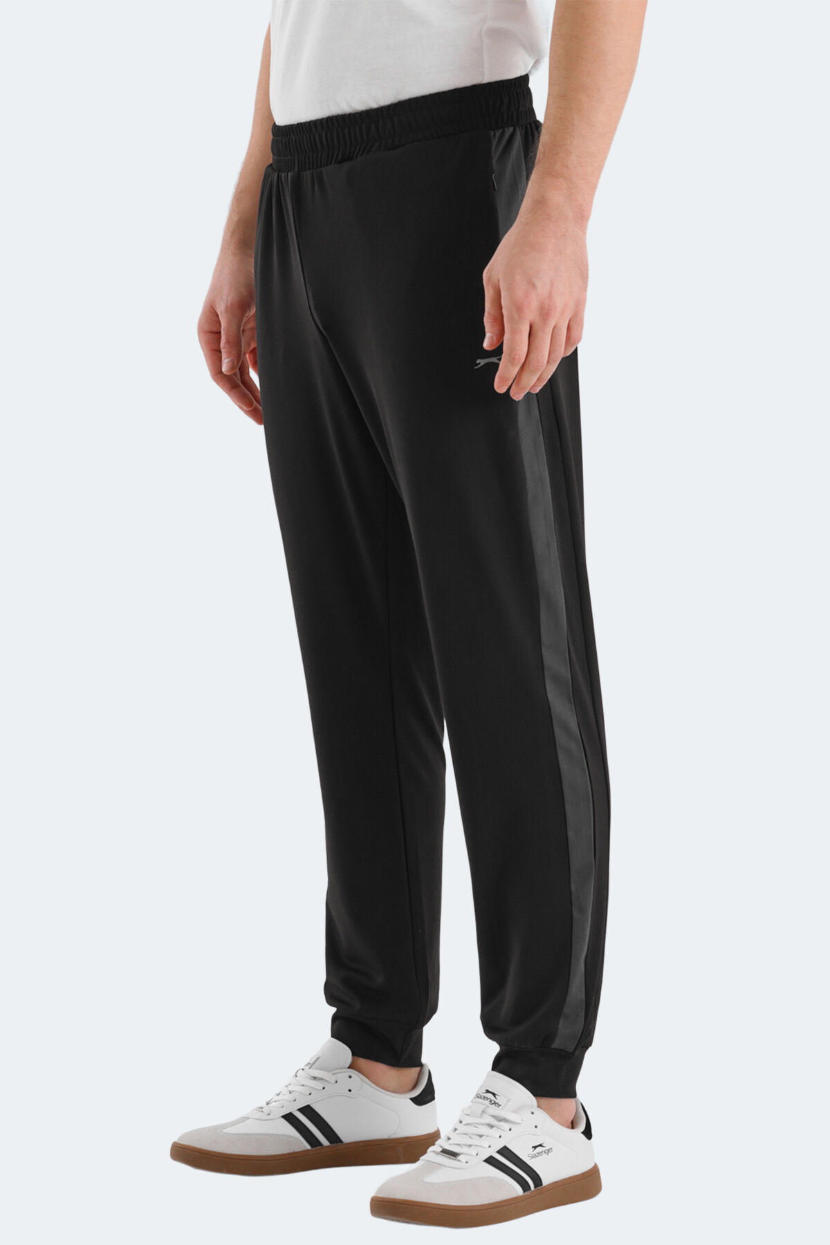 Slazenger RALUCA Erkek Fermuar Cepli Siyah Eşofman Altı