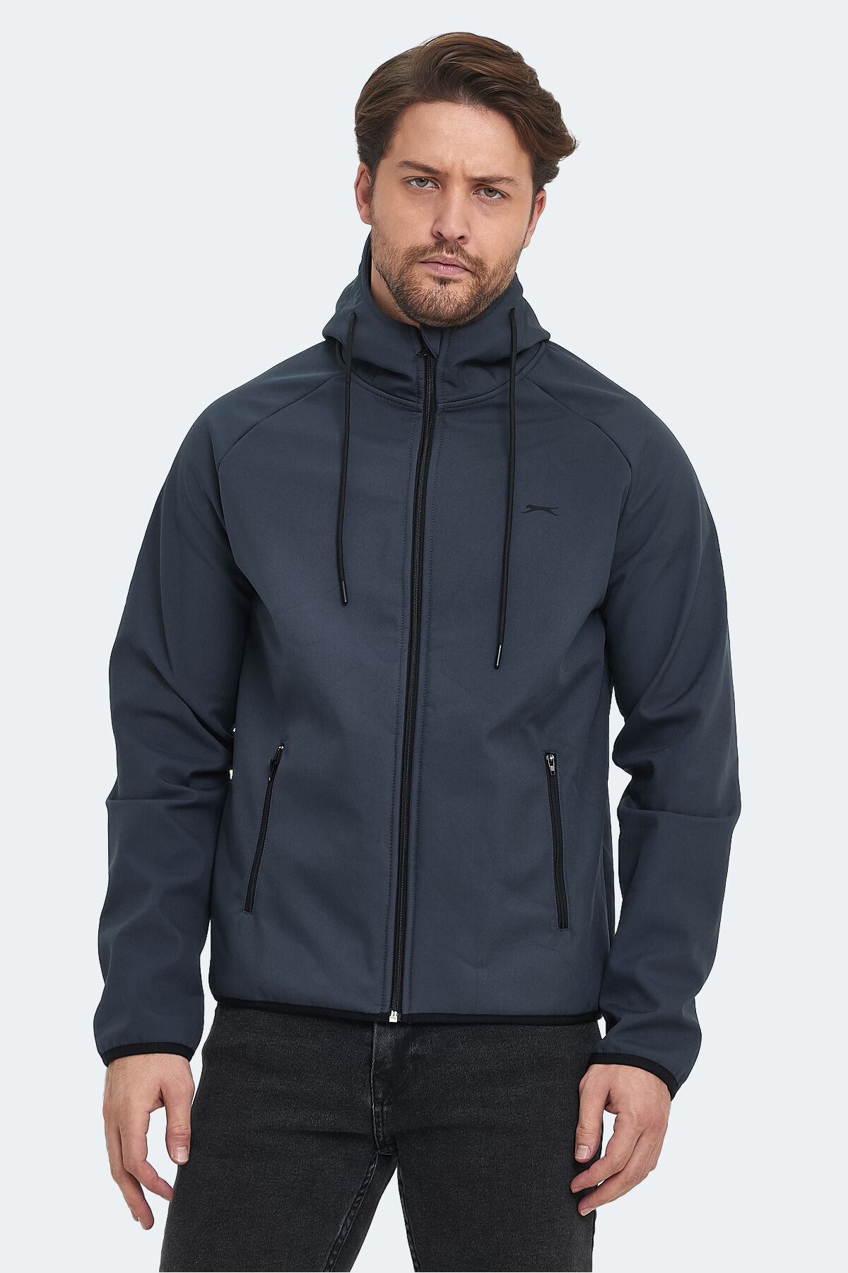 Slazenger RANGI Erkek Kapüşonlu Antrasit Mont & Kaban